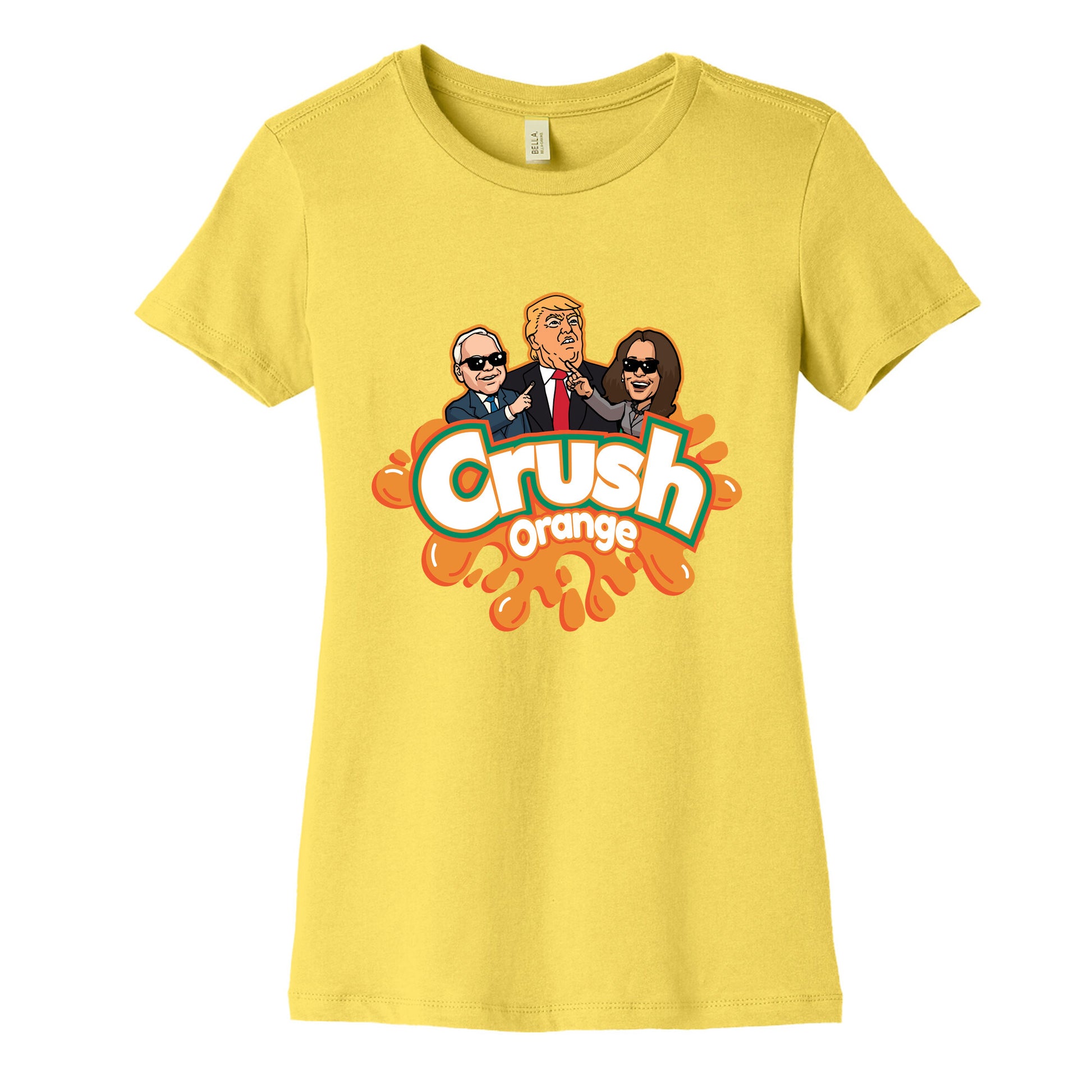 Orange Crush Harris Walz 2024 Womens Cotton Tee