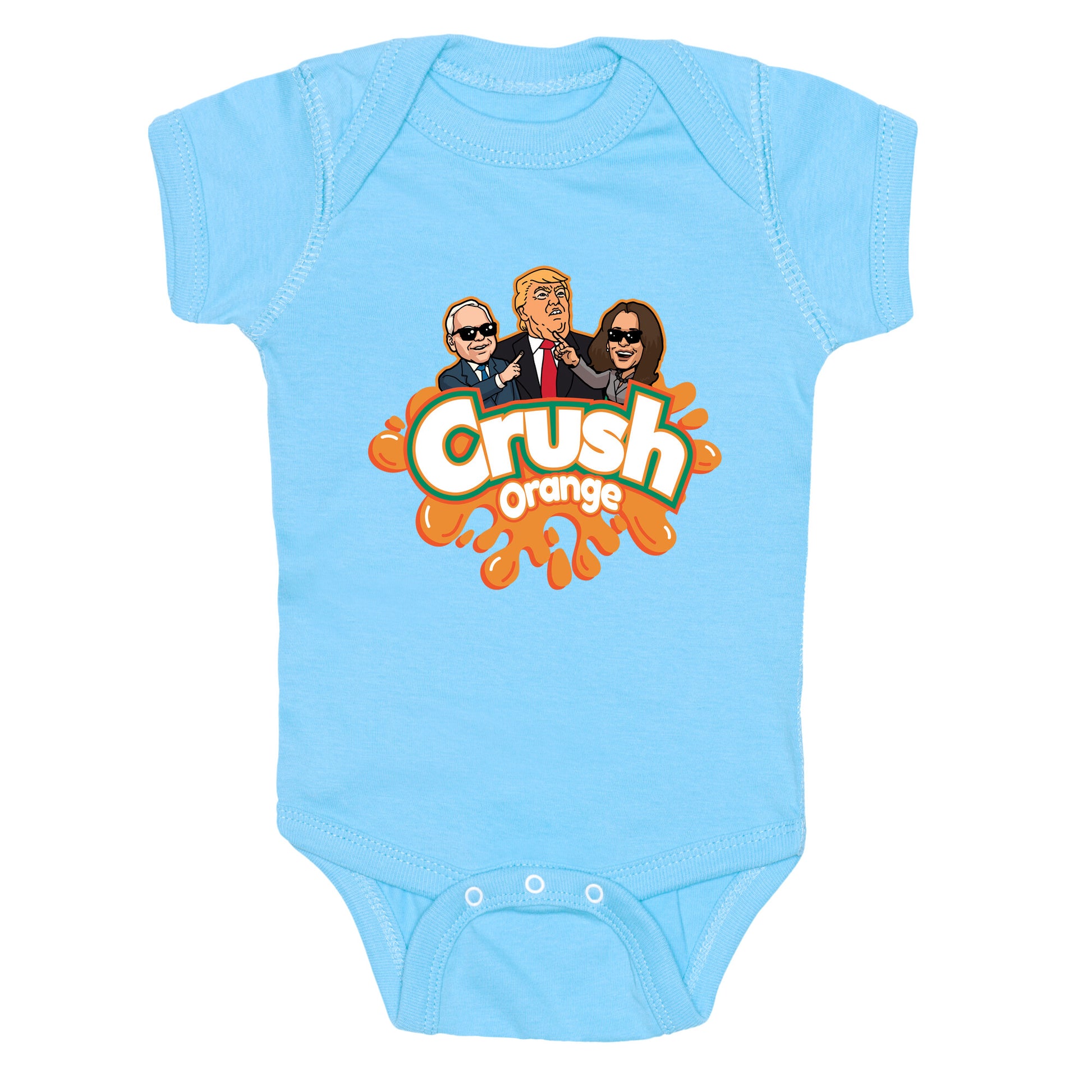 Orange Crush Harris Walz 2024 Baby One-Piece