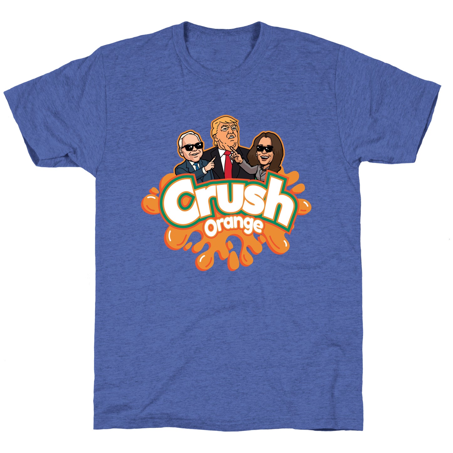 Orange Crush Harris Walz 2024 Unisex Triblend Tee