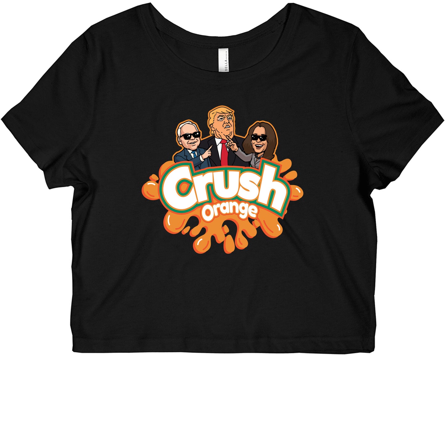 Orange Crush Harris Walz 2024 Graphic Baby Tee