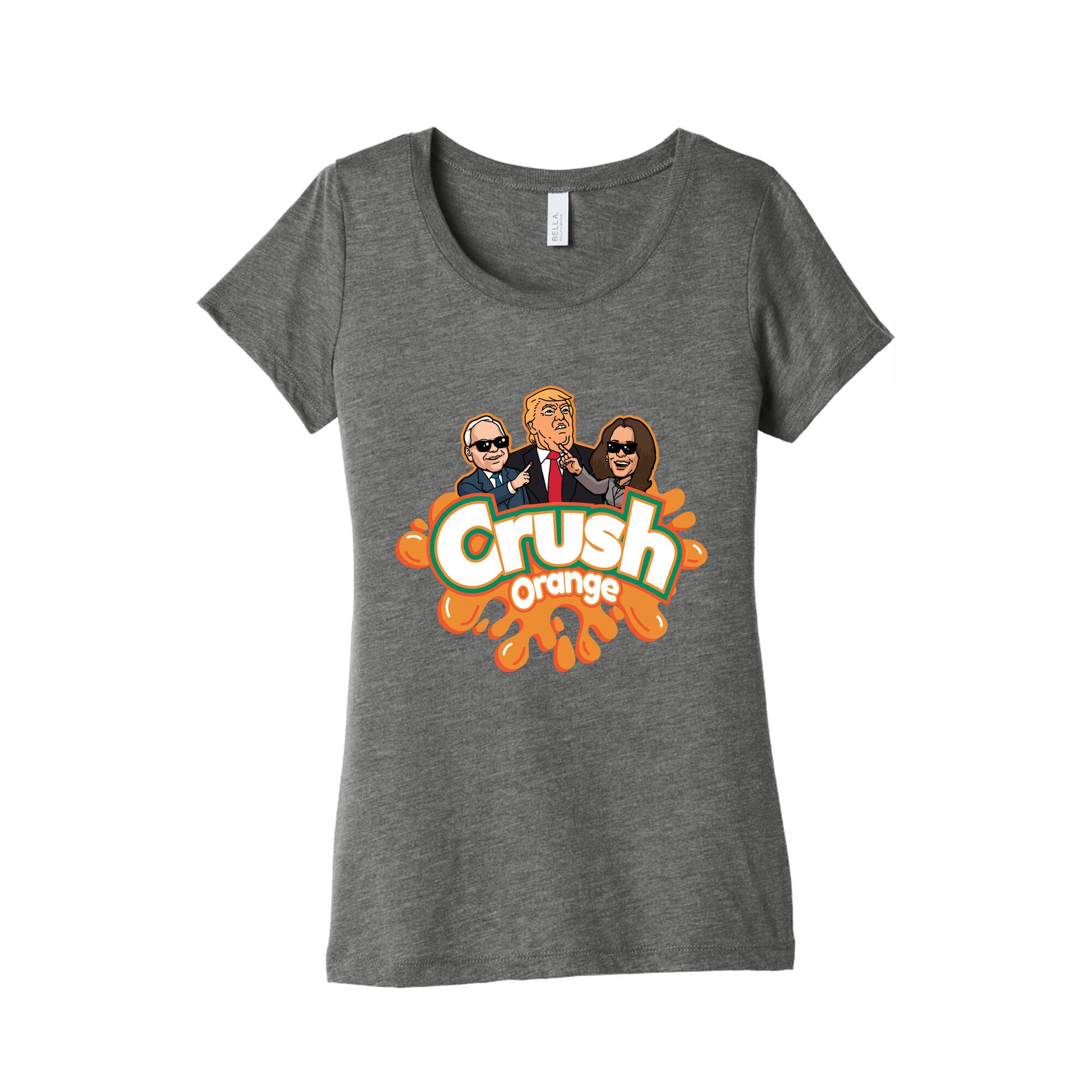 Orange Crush Harris Walz 2024 Womens Triblend Tee