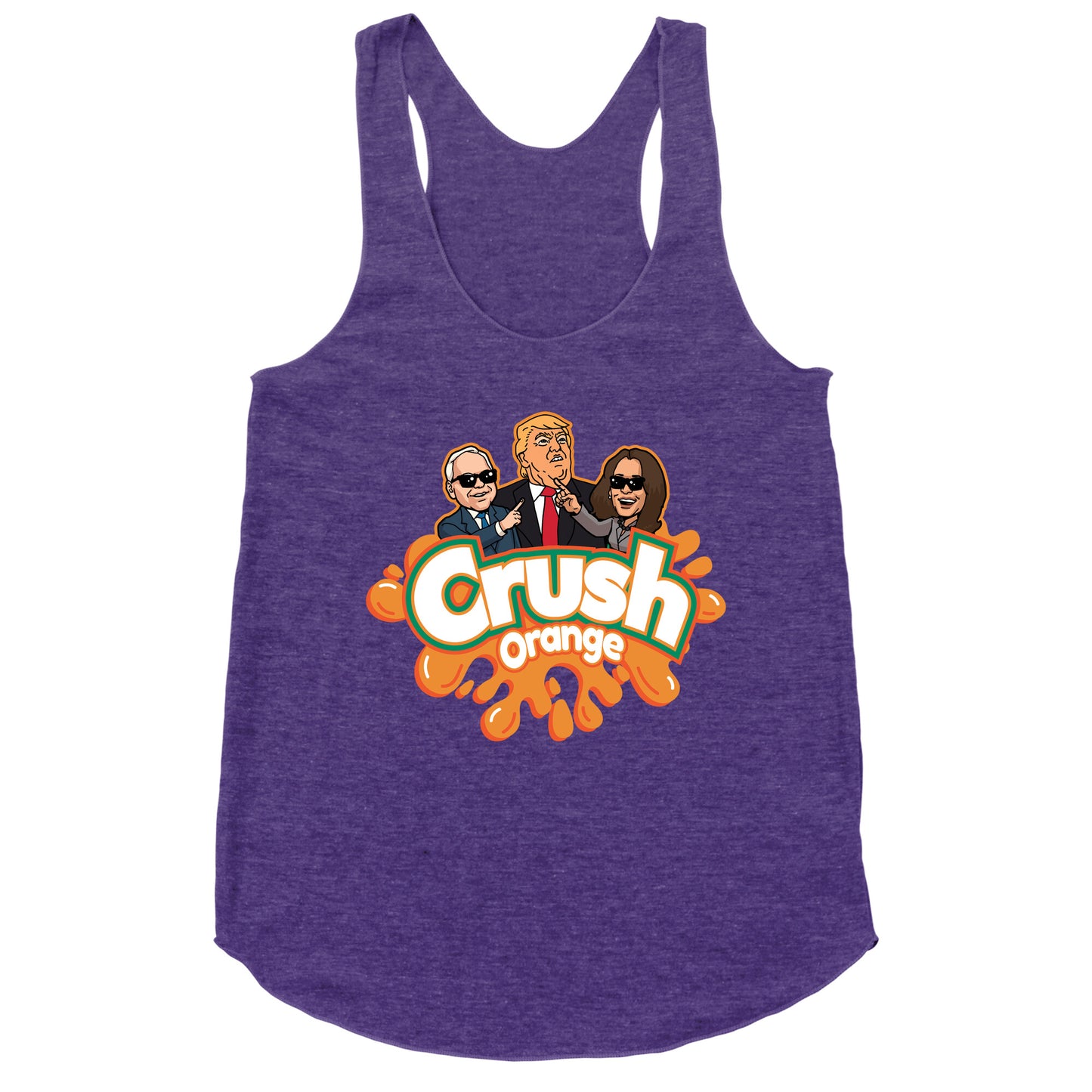 Orange Crush Harris Walz 2024 Racerback Tank