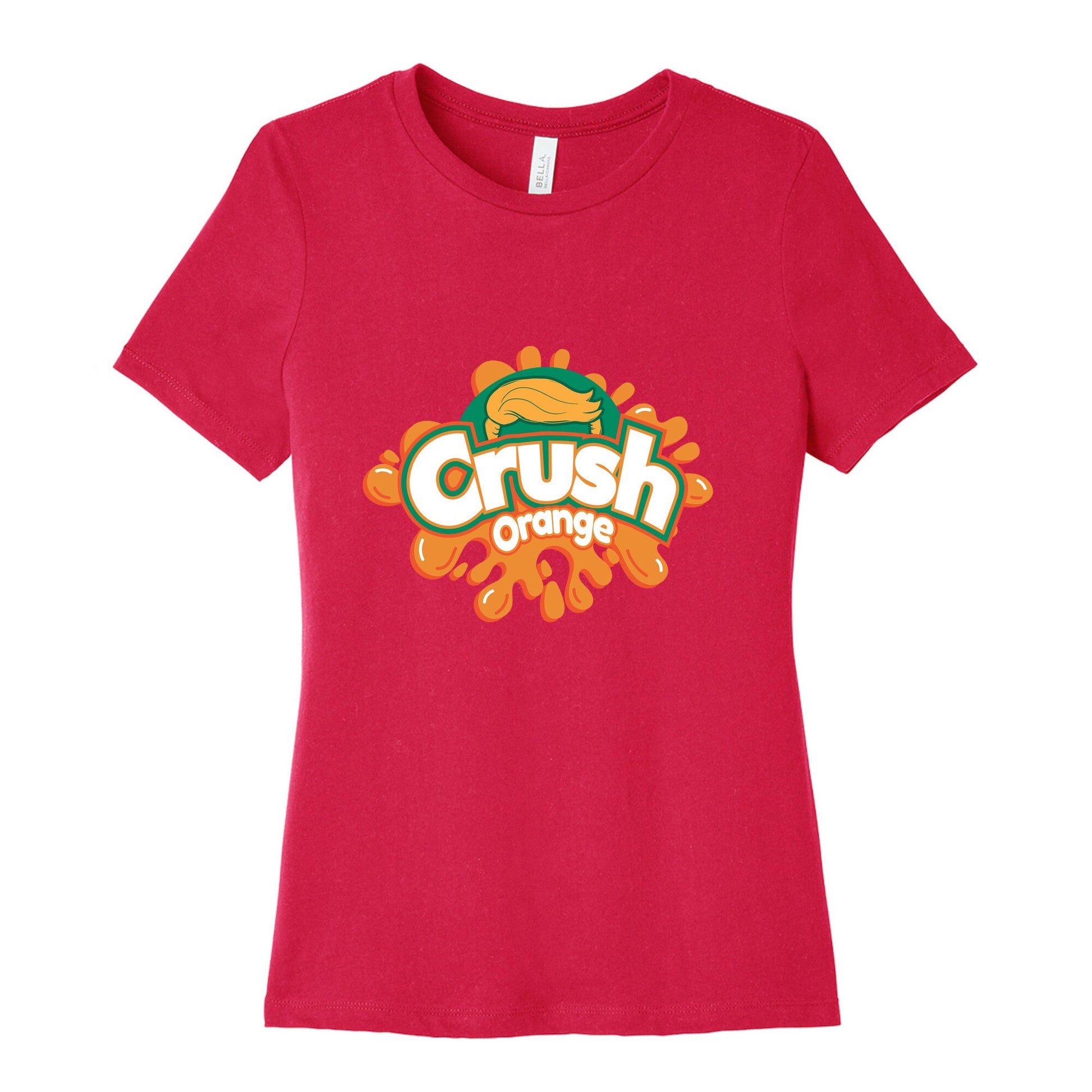 Orange Crush Harris Walz 2024 Womens Cotton Tee