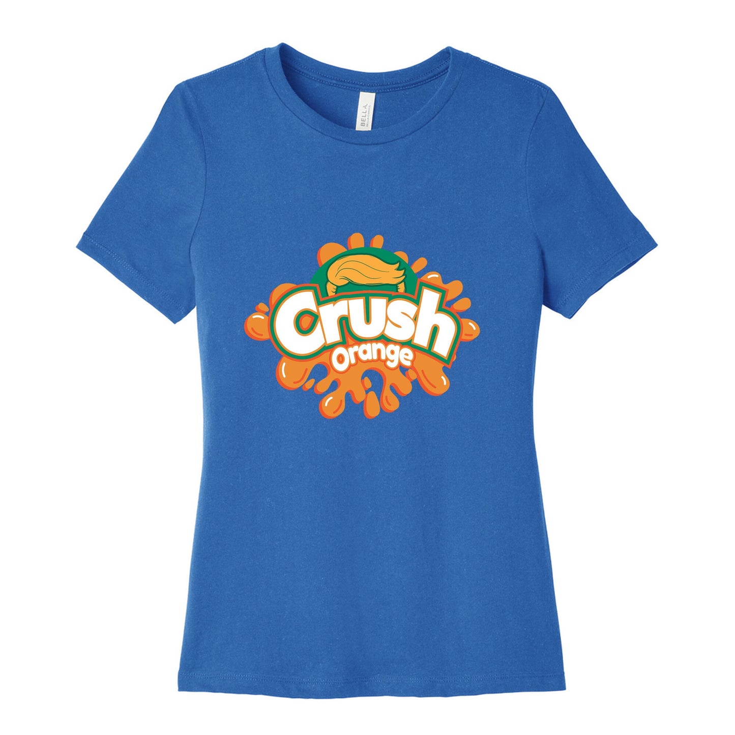 Orange Crush Harris Walz 2024 Womens Cotton Tee