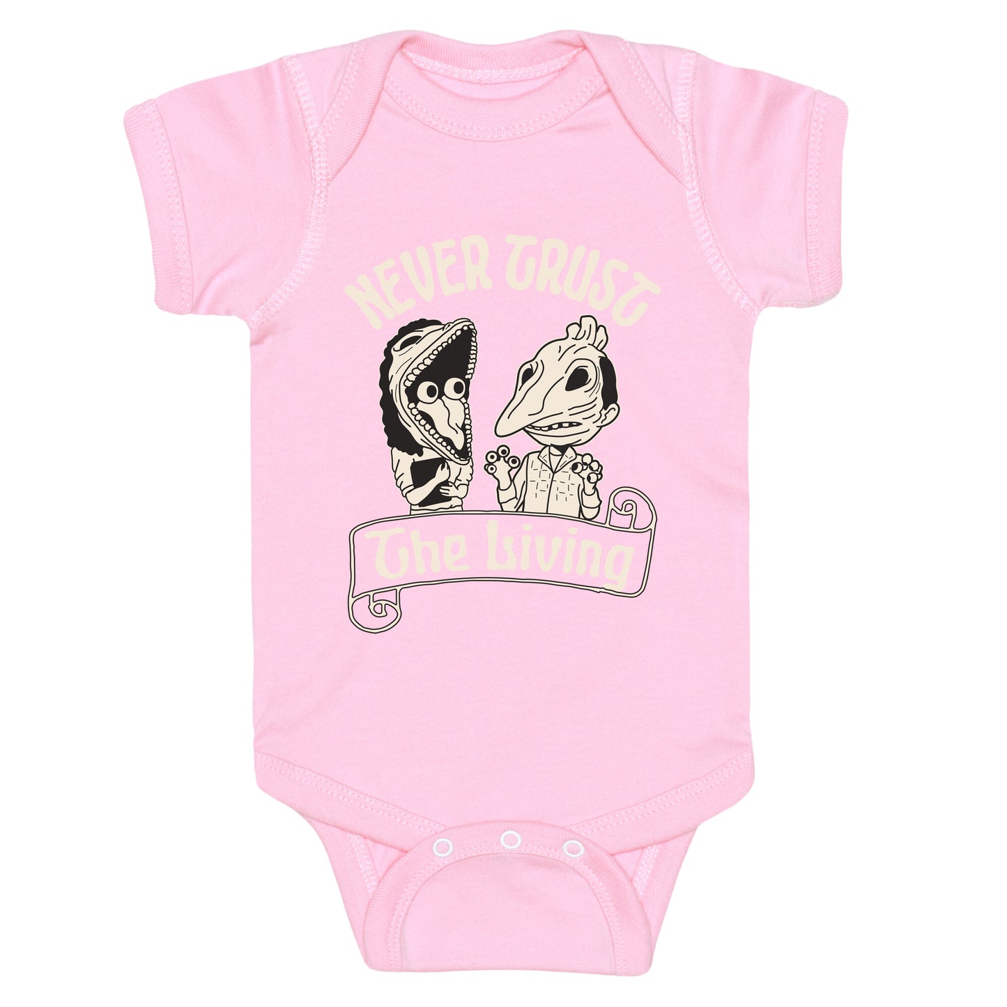 Beetlejuice Never Trust The Living Baby One-Piece