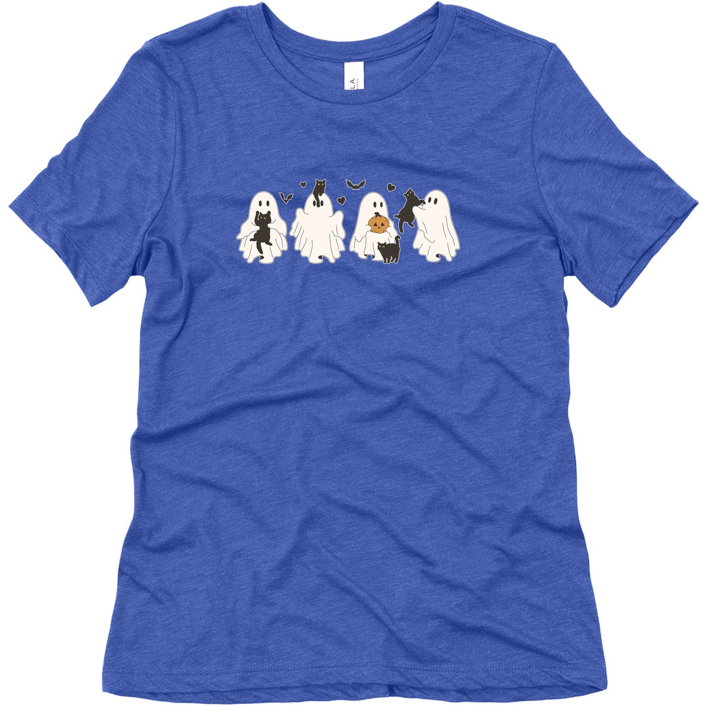 Cute Ghost Cats Womens Triblend Tee