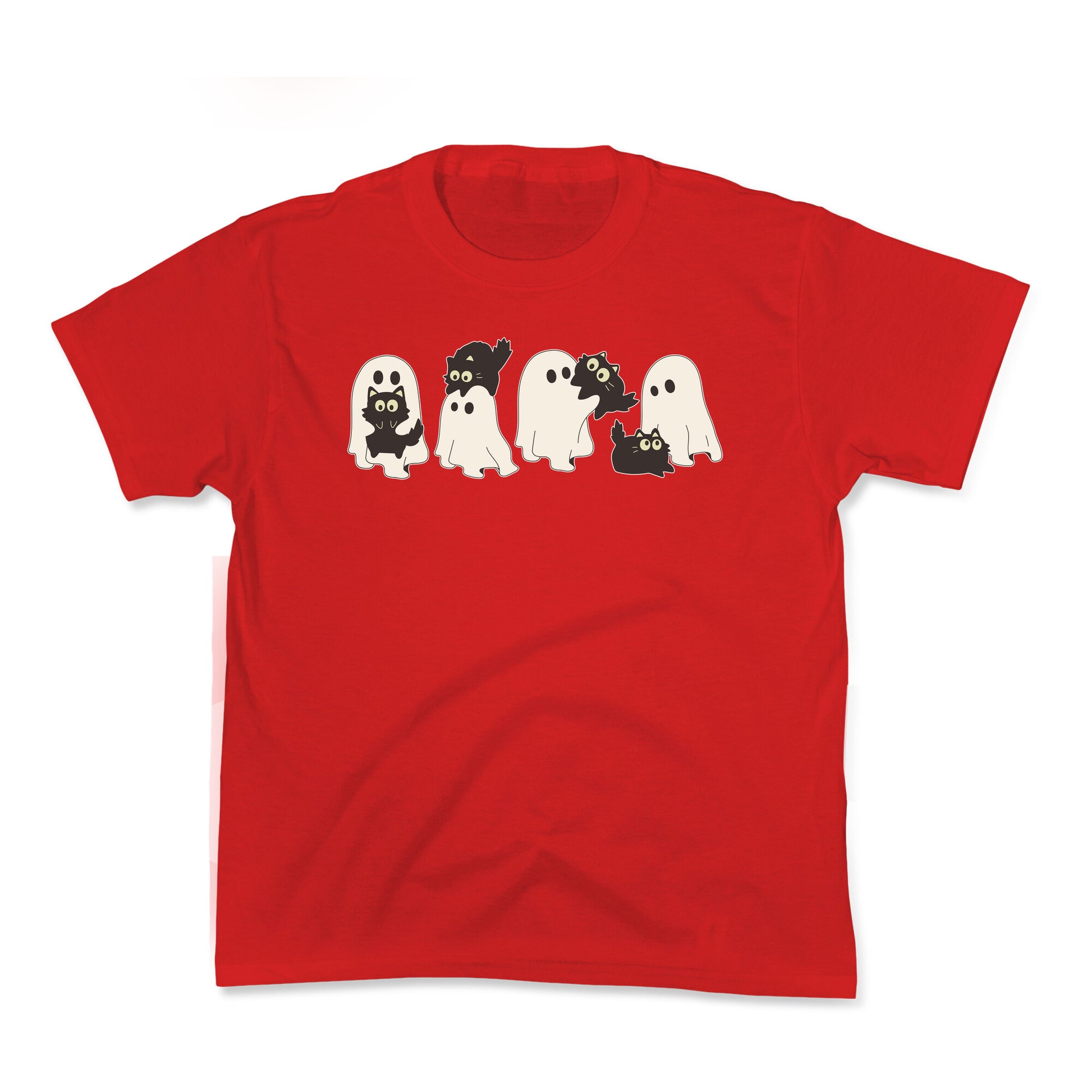 Cute Ghost Cats Kids Tee