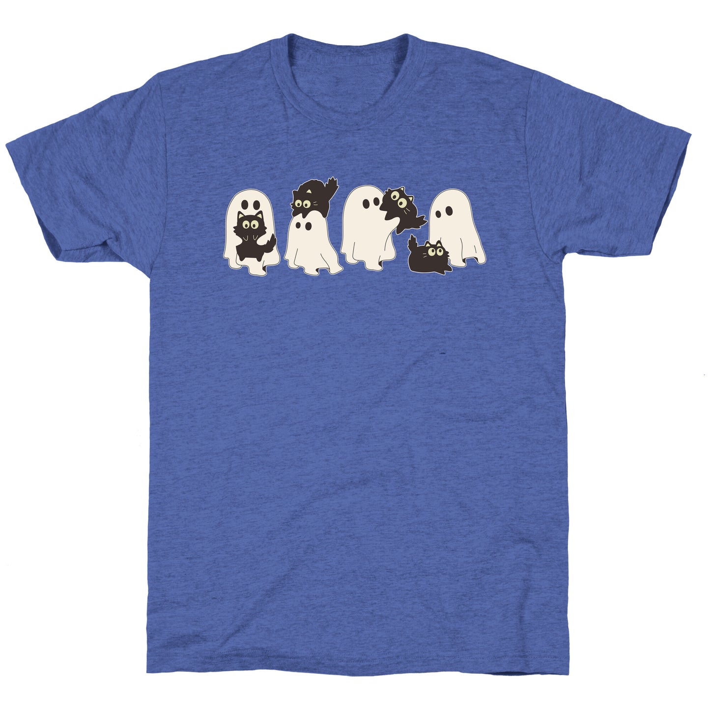 Cute Ghost Cats Unisex Triblend Tee