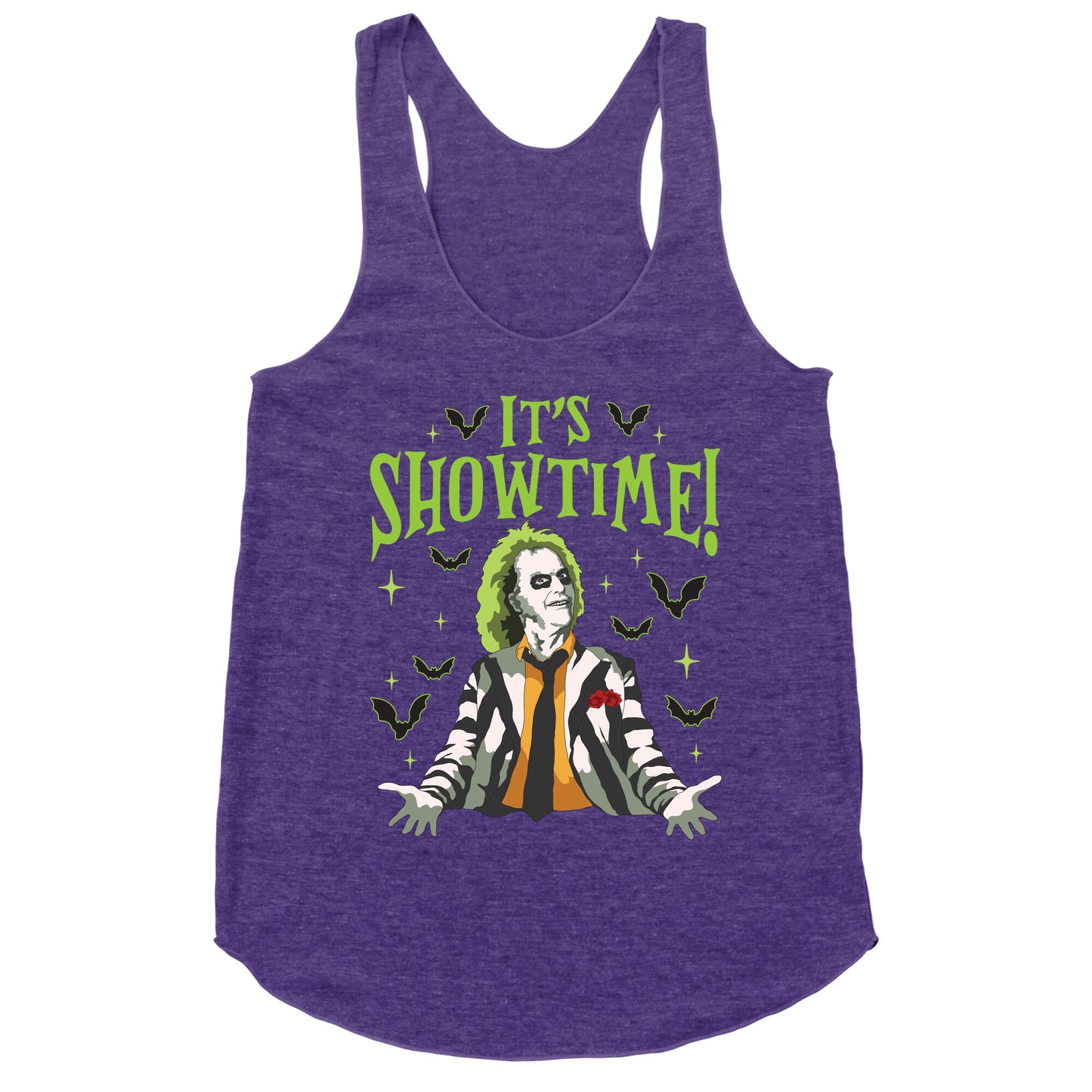 Beetlejuice Its Showtime Racerback Tank