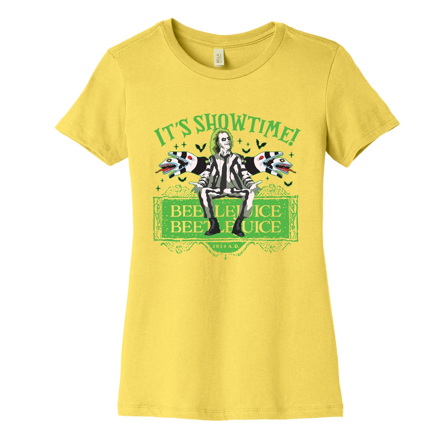Beetlejuice Its Showtime Womens Cotton Tee