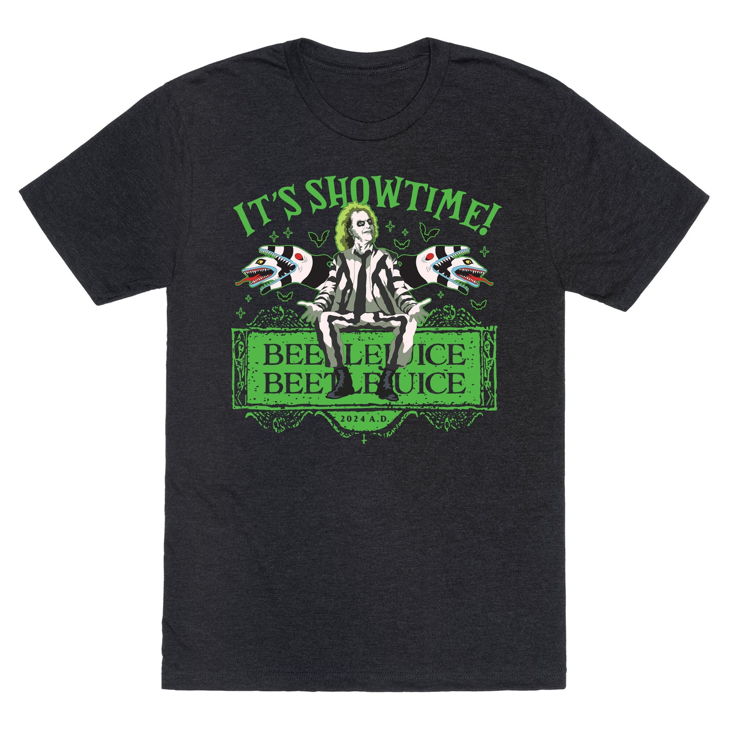 Beetlejuice Its Showtime Unisex Triblend Tee