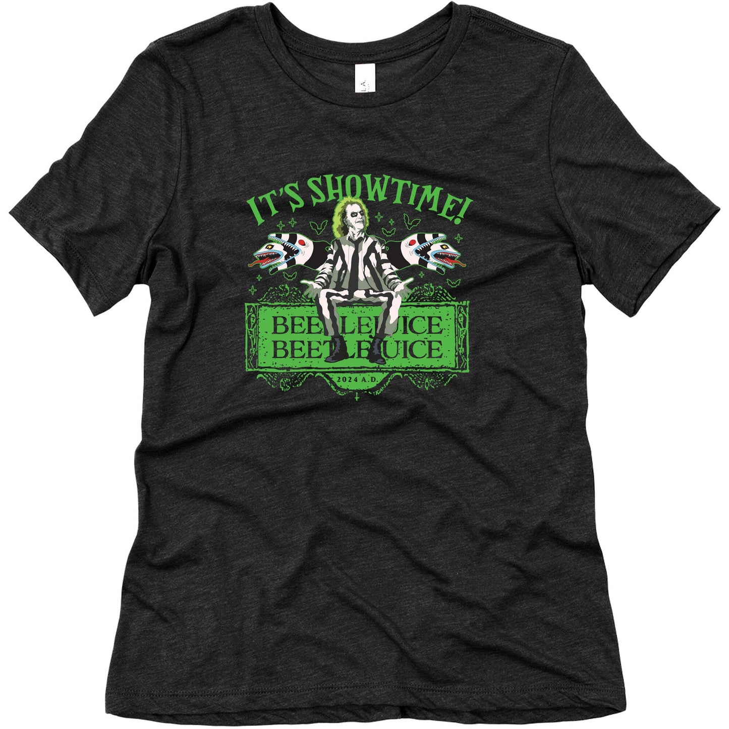 Beetlejuice Its Showtime Womens Triblend Tee