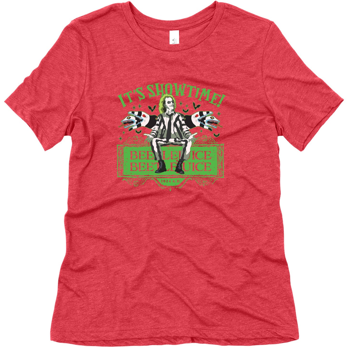 Beetlejuice Its Showtime Womens Triblend Tee