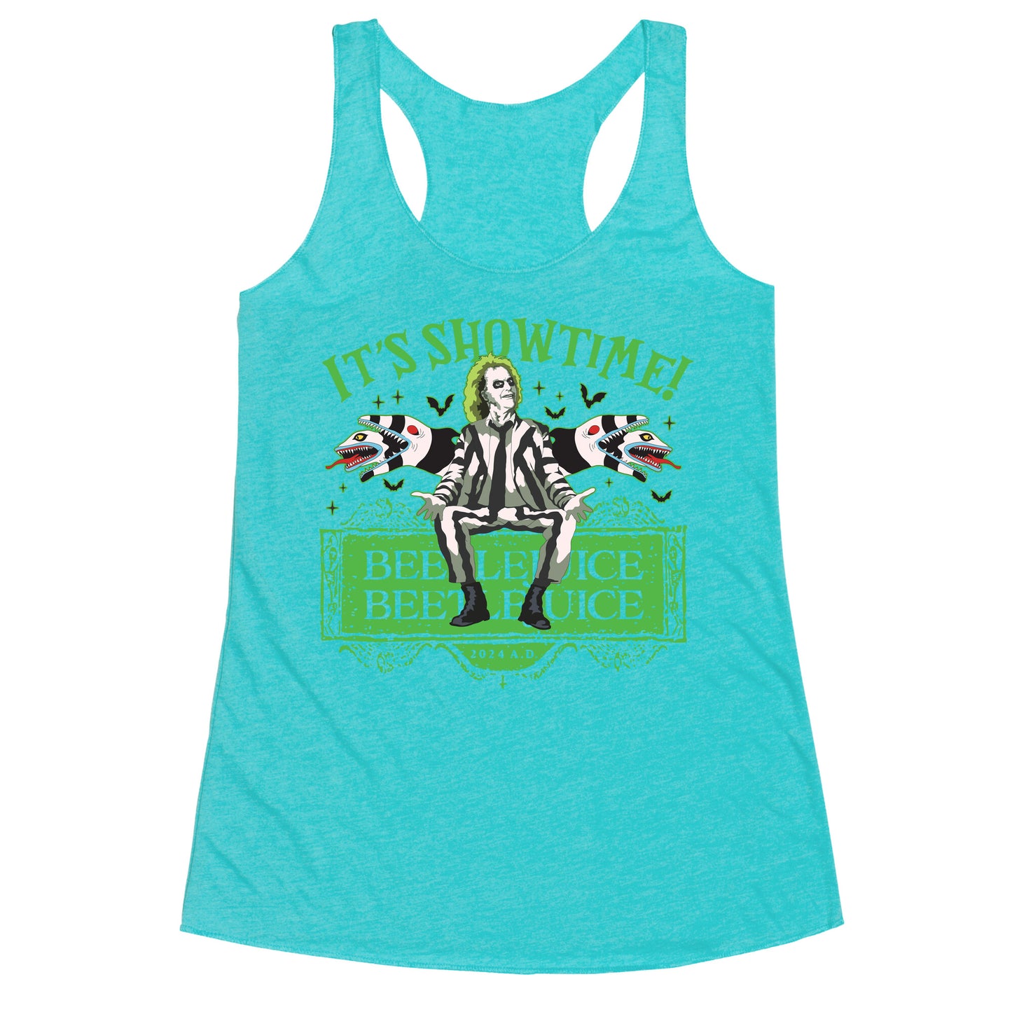 Beetlejuice Its Showtime Racerback Tank