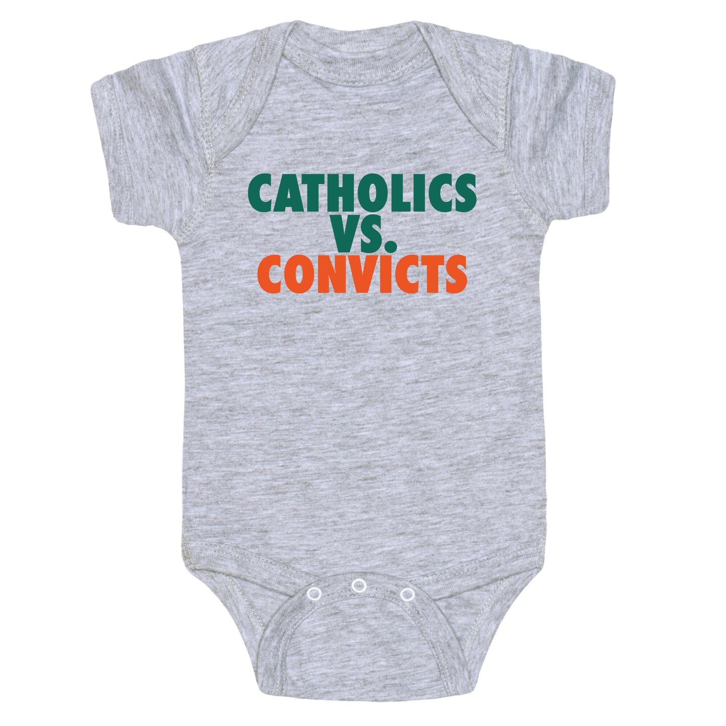 Catholics vs. Convicts Baby One-Piece