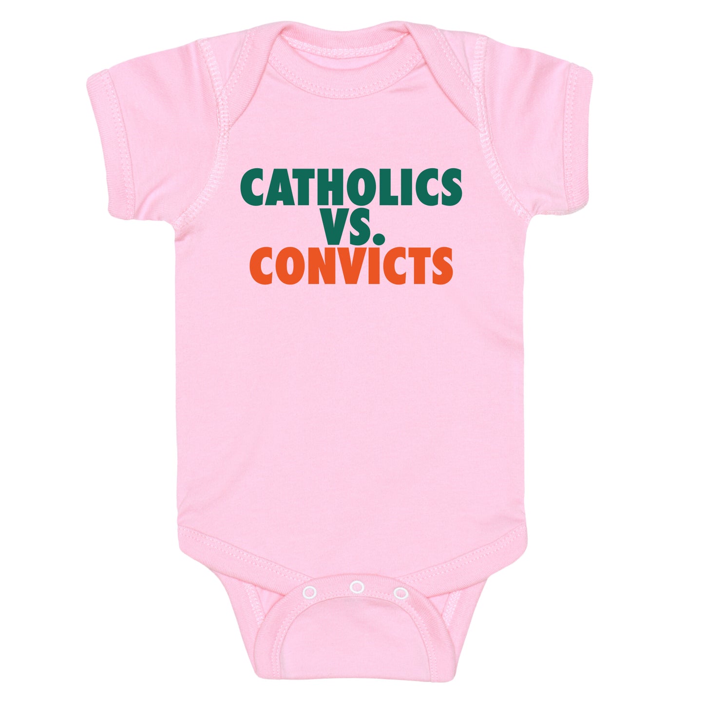 Catholics vs. Convicts Baby One-Piece