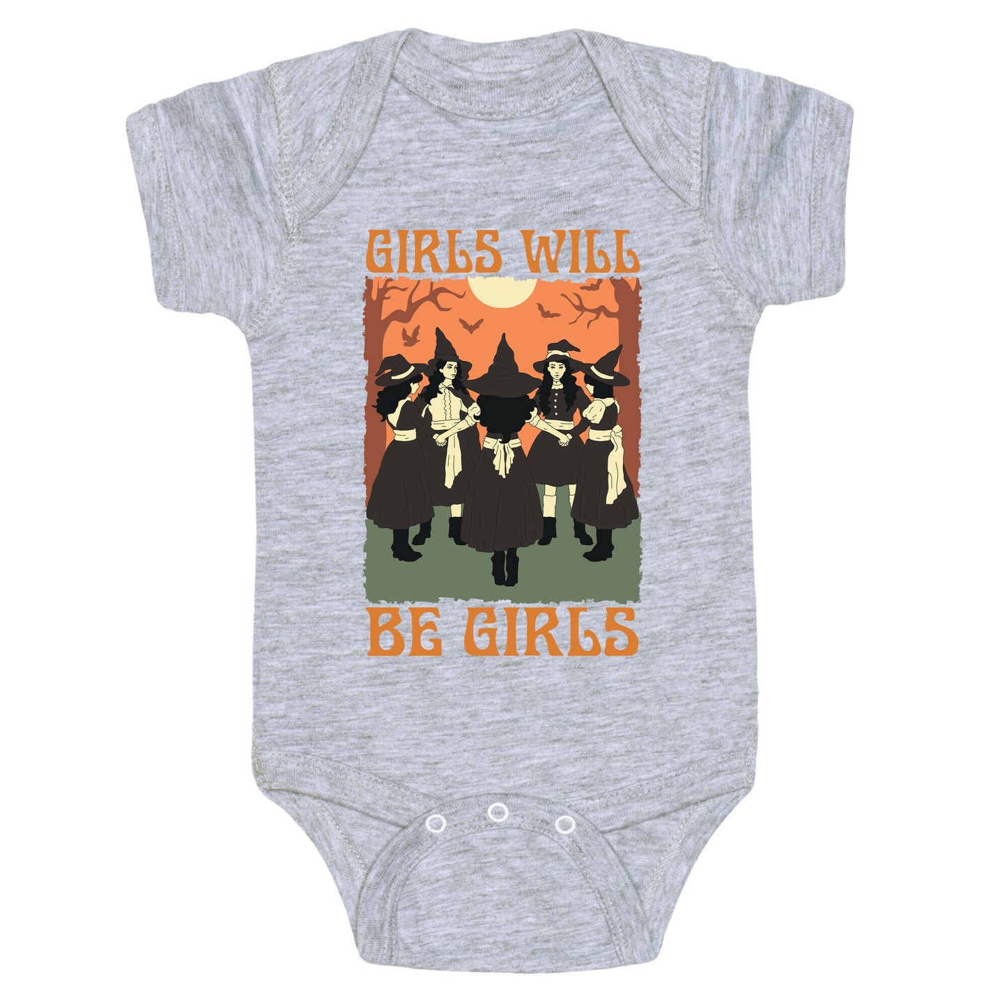 Girls Will Be Girls Witch Baby One-Piece