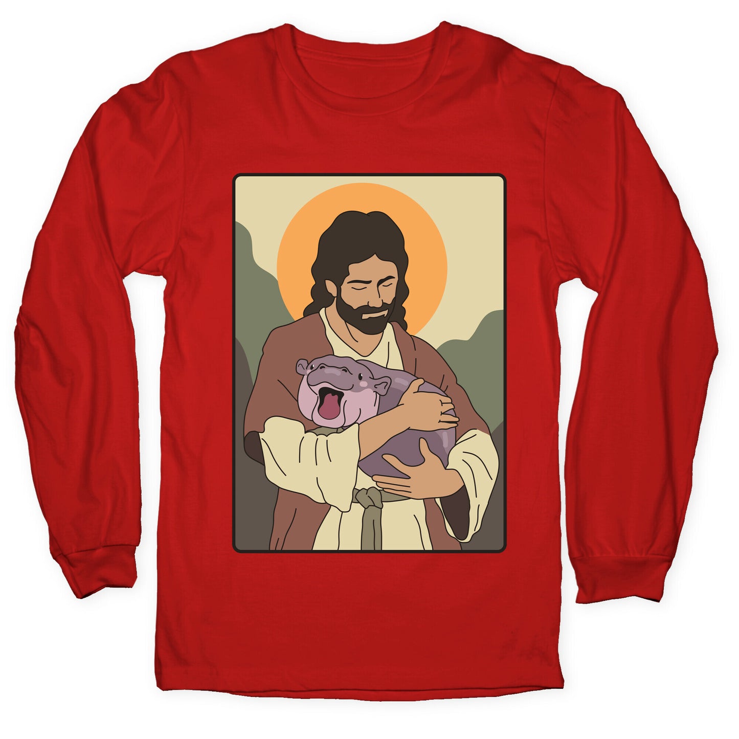 Moo Deng Jesus Longsleeve Tee