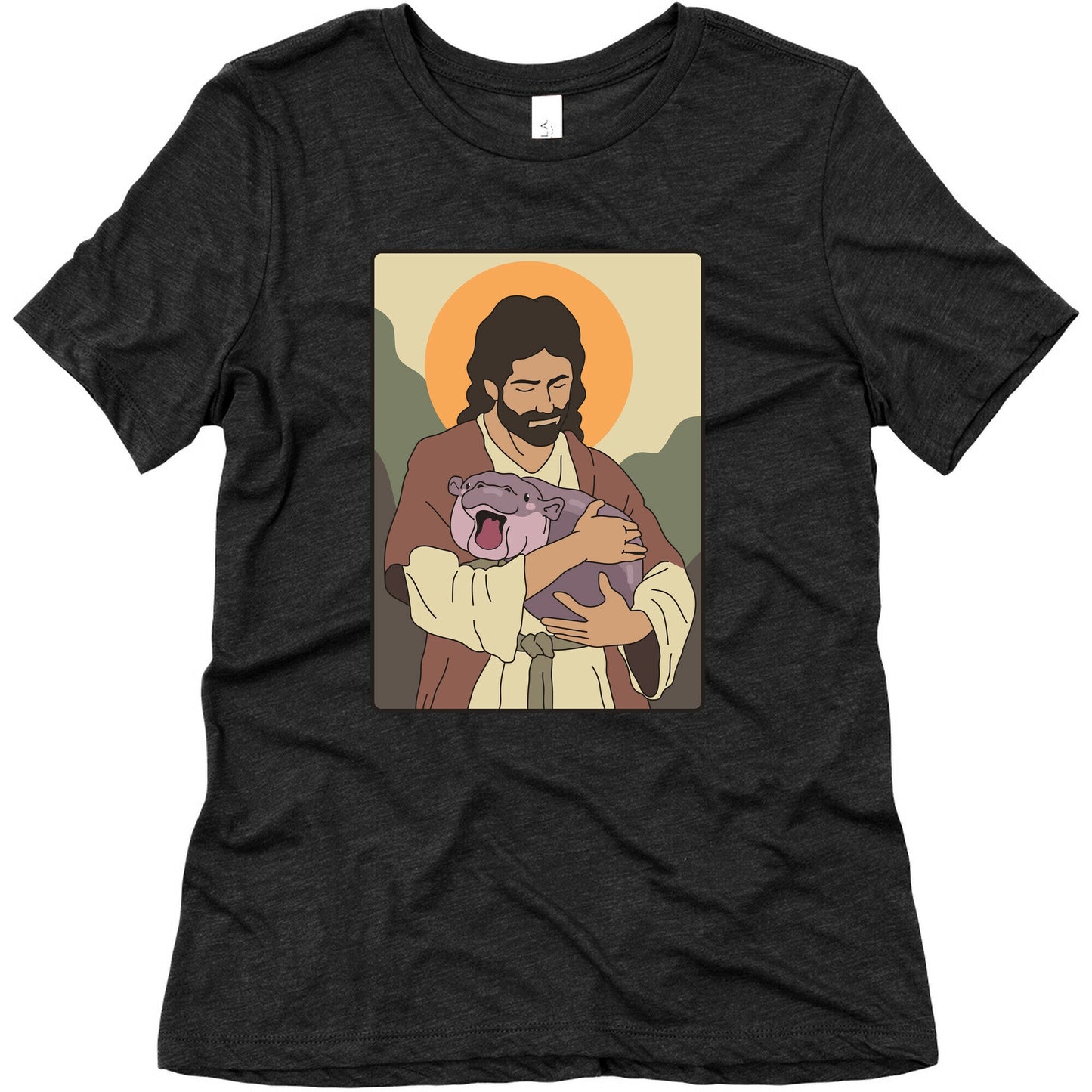 Moo Deng Jesus Womens Triblend Tee