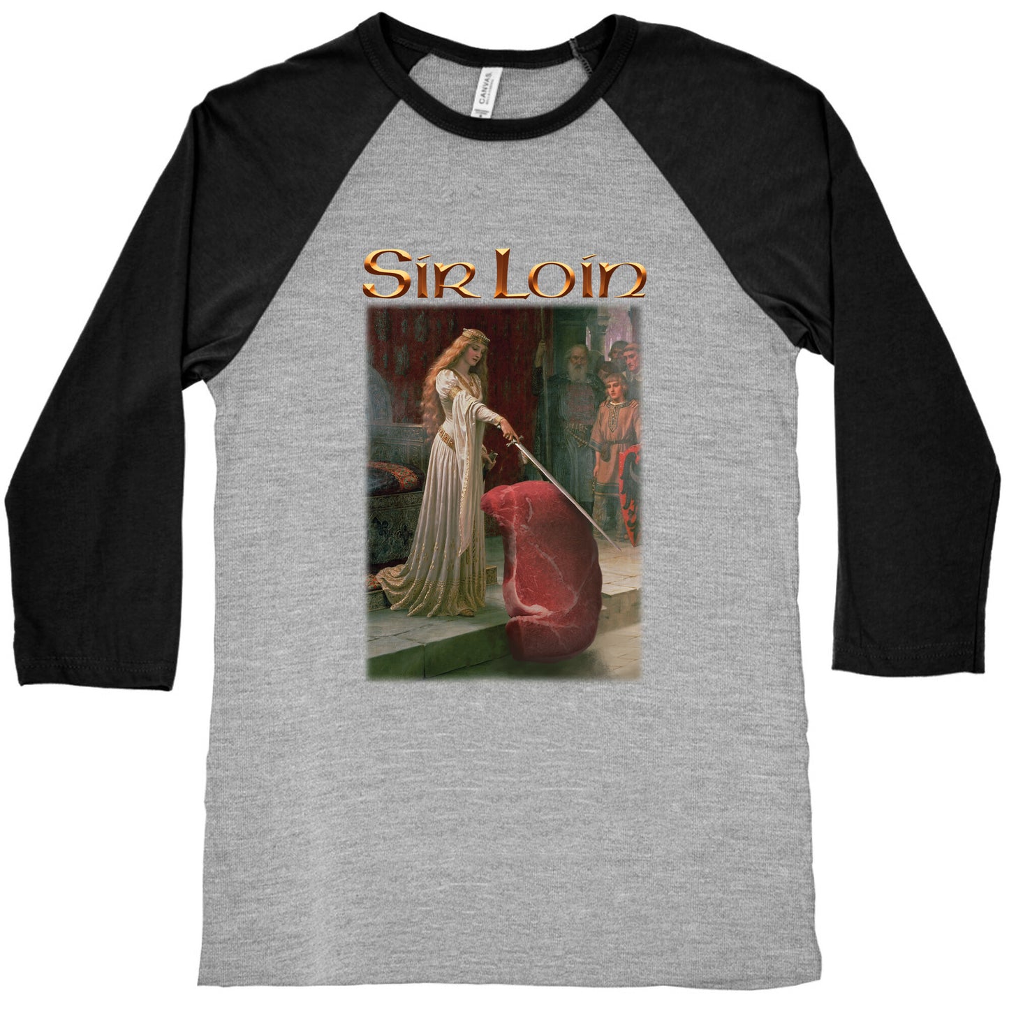 Sir Loin Steak Meme Baseball Tee