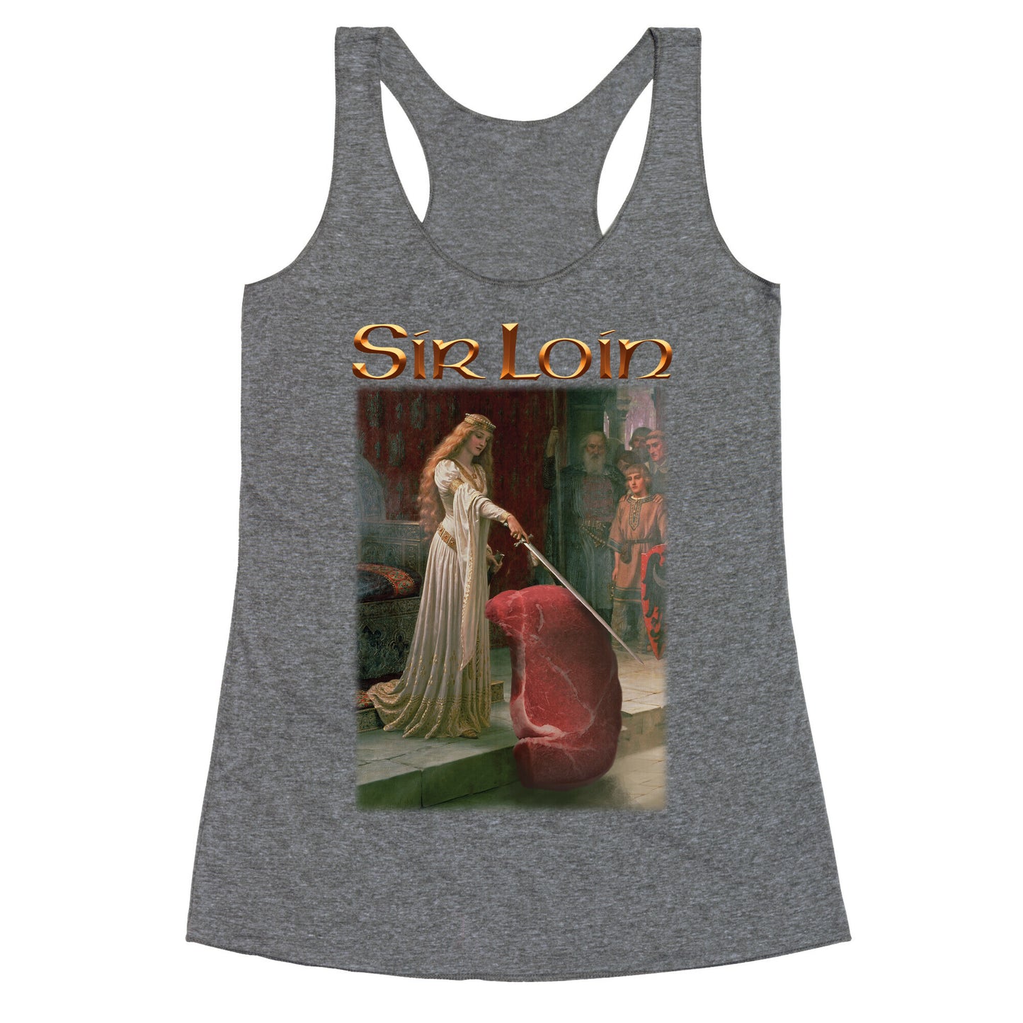 Sir Loin Steak Meme Racerback Tank