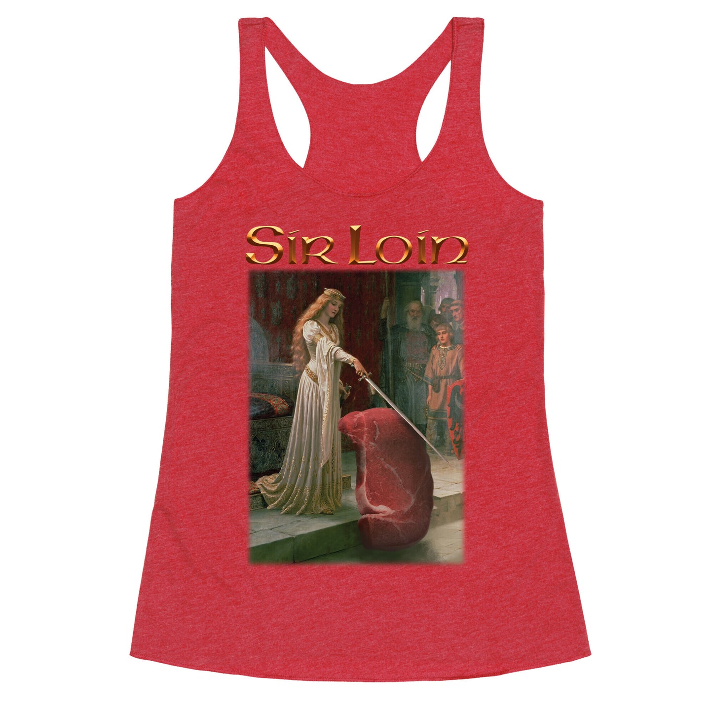 Sir Loin Steak Meme Racerback Tank