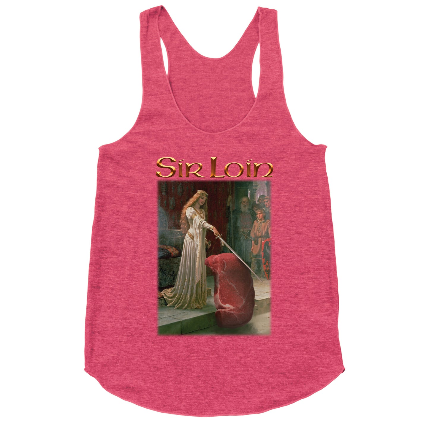 Sir Loin Steak Meme Racerback Tank