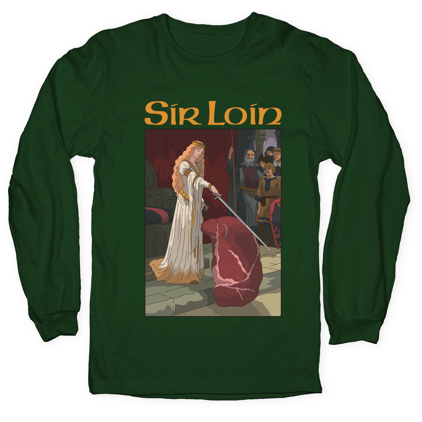 Sir Loin Steak Meme Cartoon Longsleeve Tee