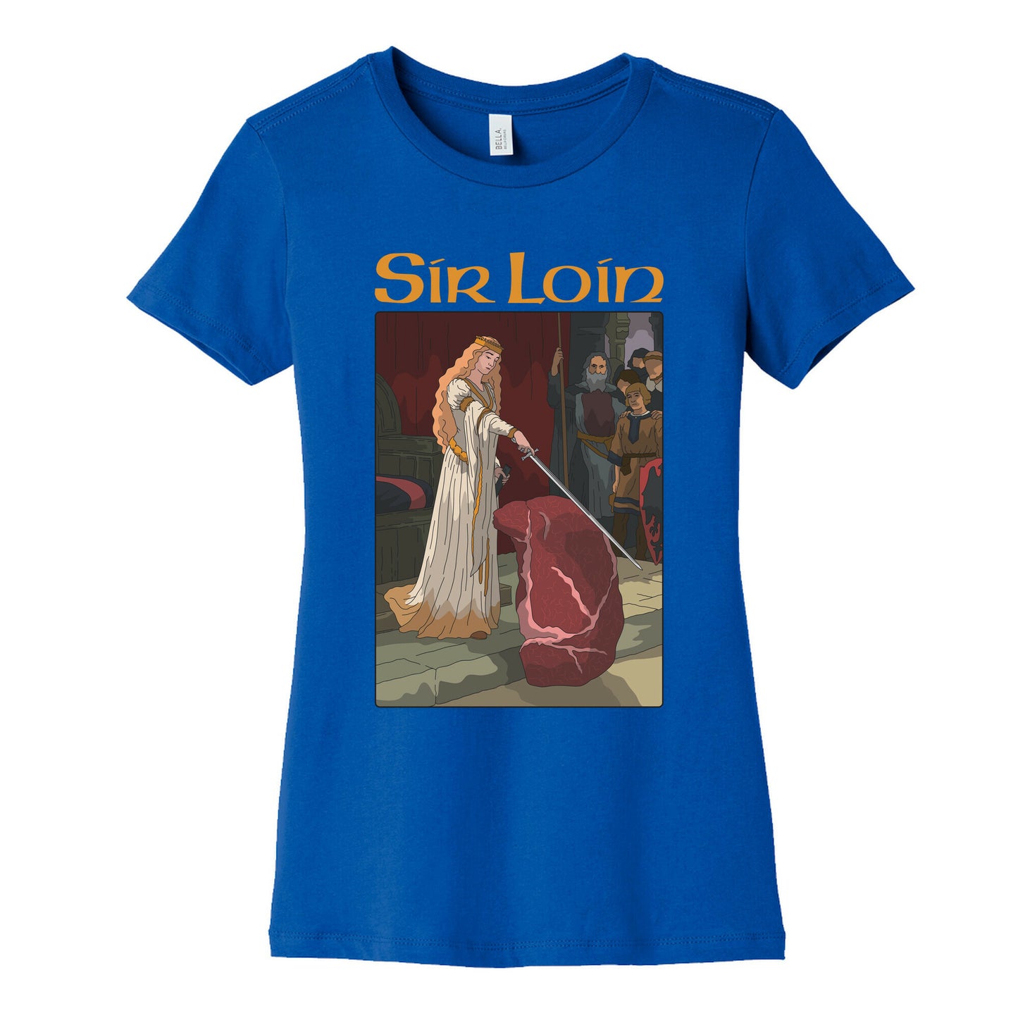 Sir Loin Steak Meme Cartoon Womens Cotton Tee