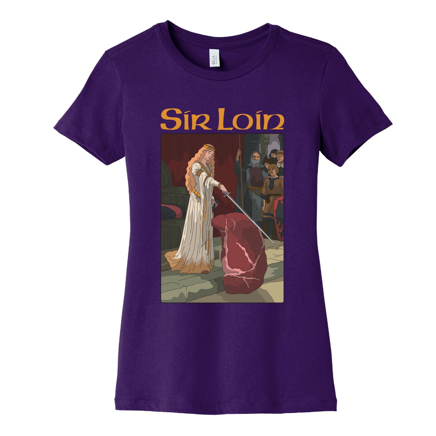 Sir Loin Steak Meme Cartoon Womens Cotton Tee