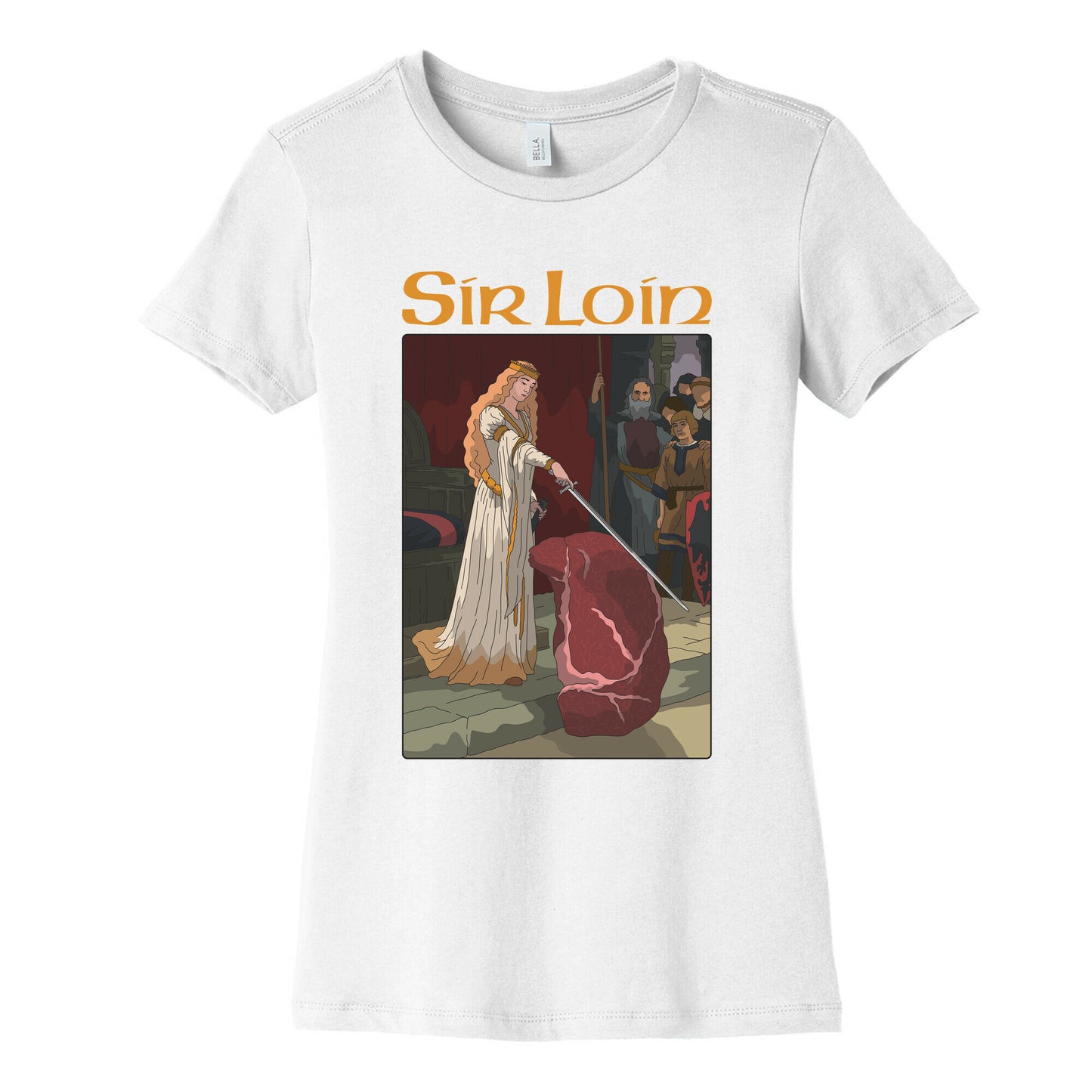 Sir Loin Steak Meme Cartoon Womens Cotton Tee