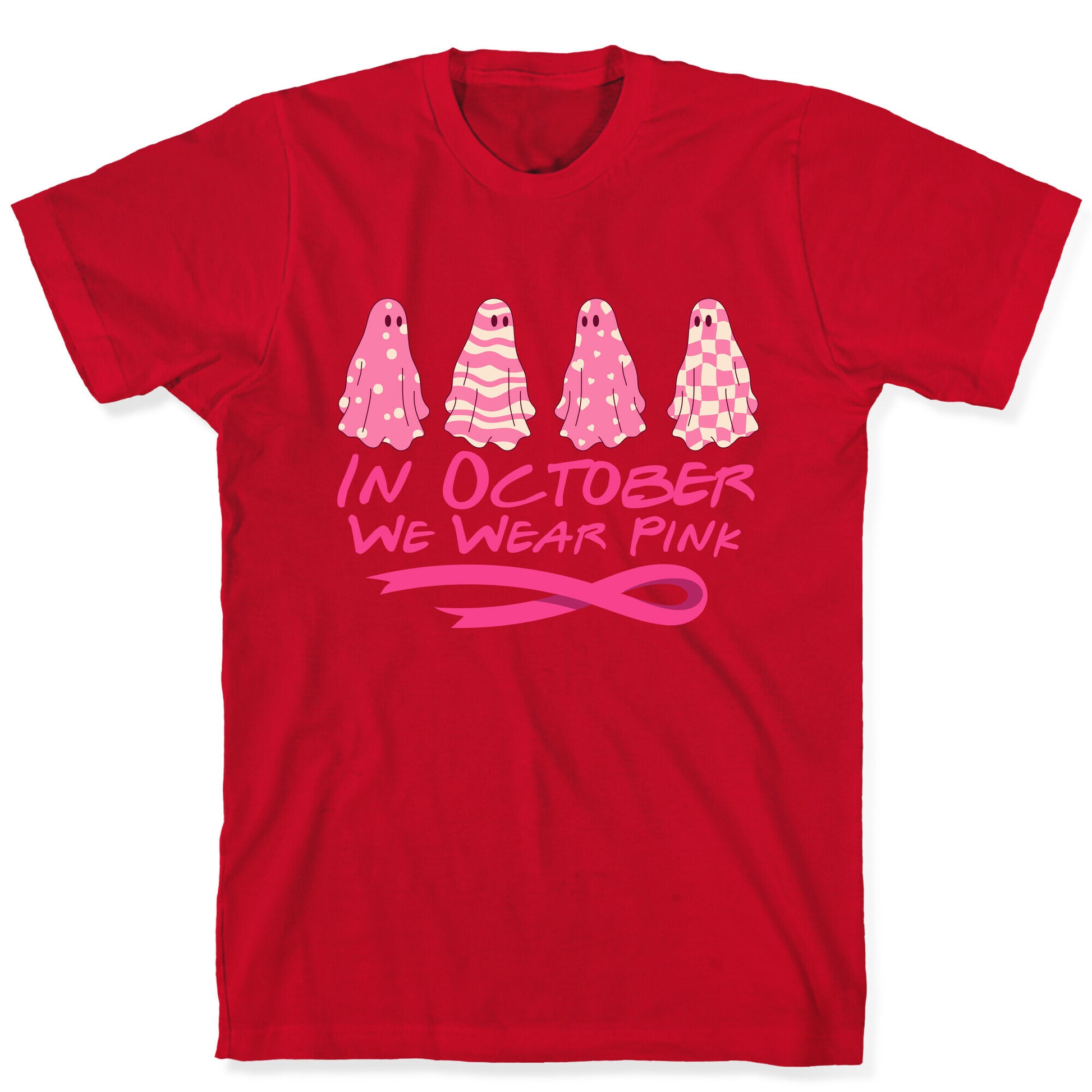 Ghost October Breast Cancer Awareness T-Shirt