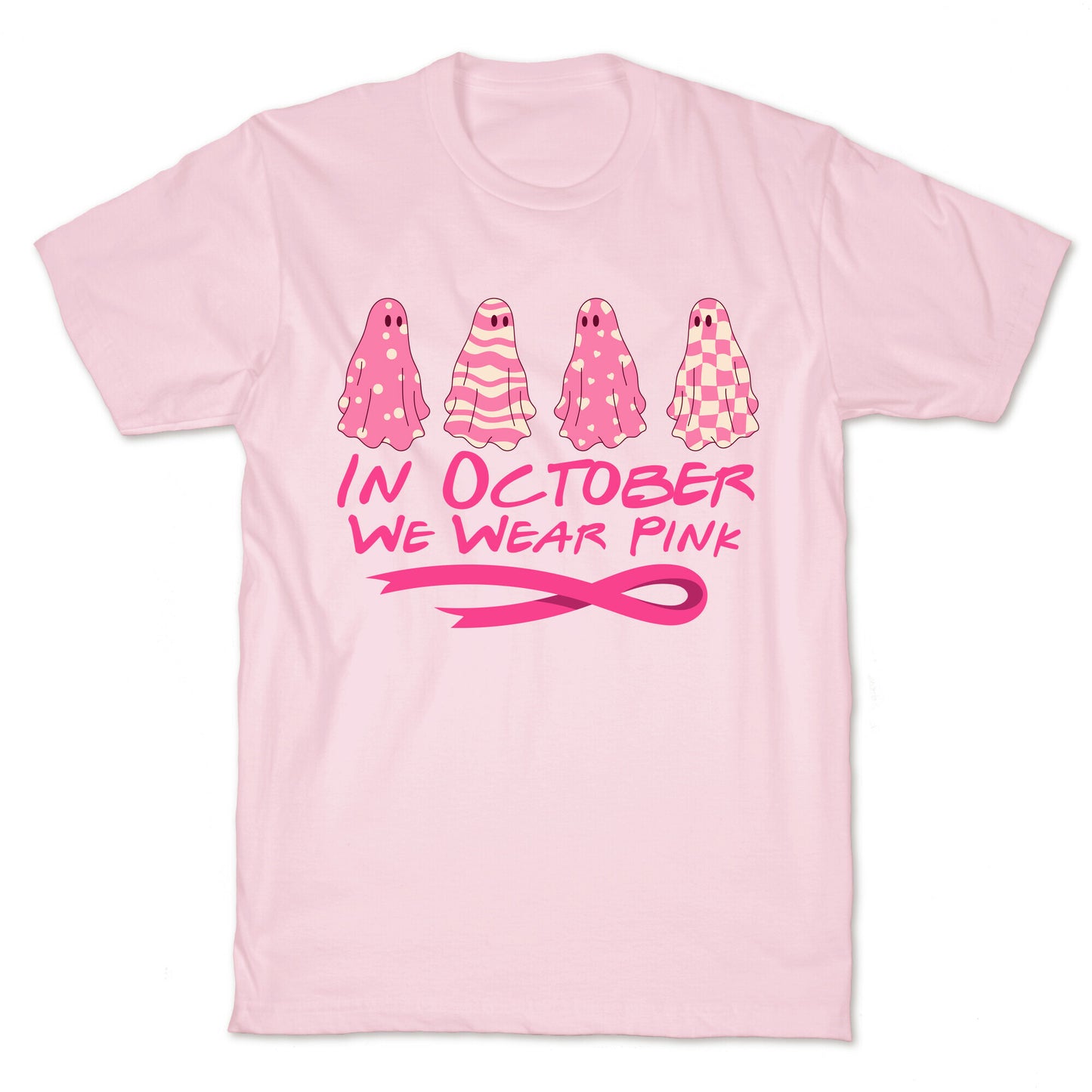 Ghost October Breast Cancer Awareness T-Shirt