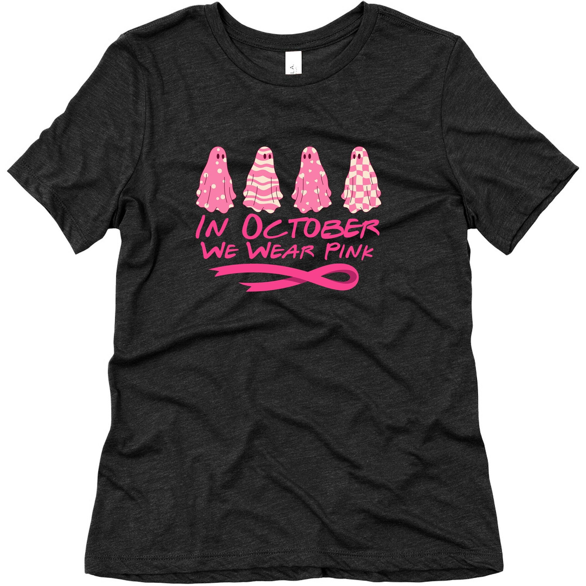 Ghost October Breast Cancer Awareness Womens Triblend Tee