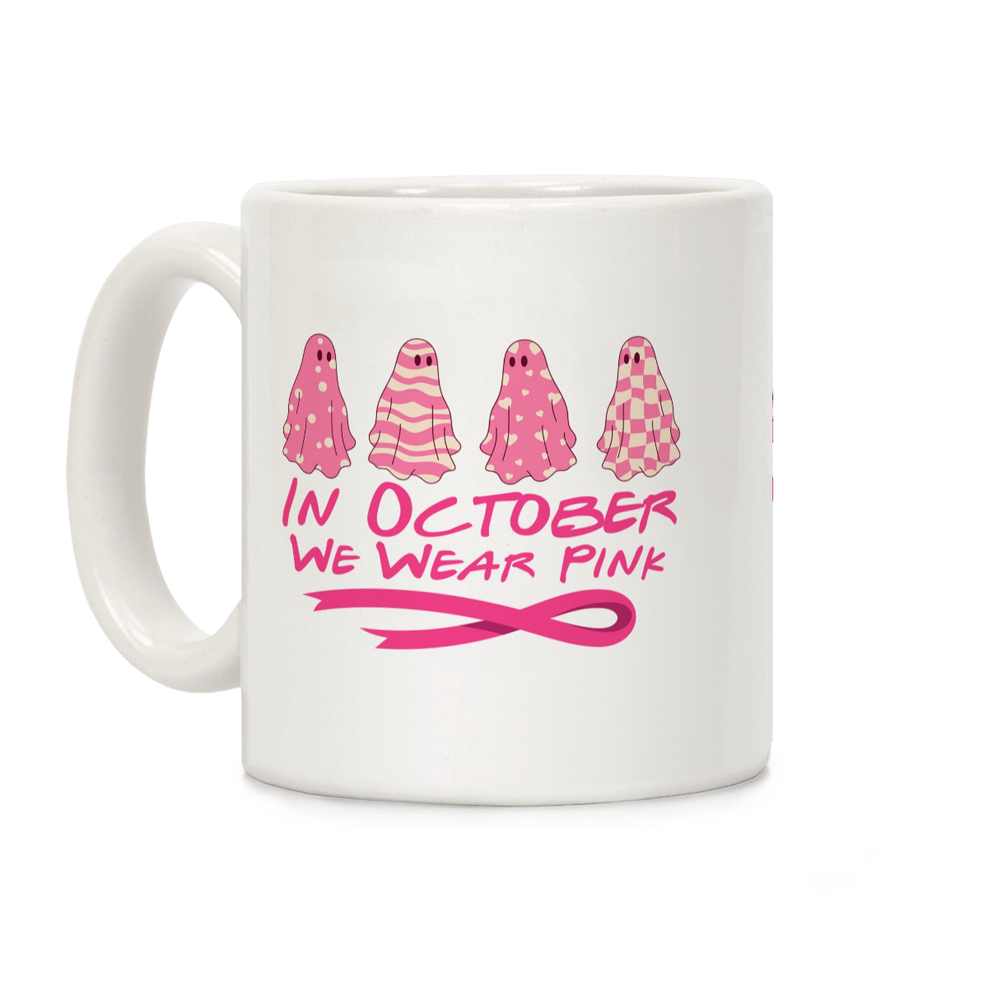 Ghost October Breast Cancer Awareness Coffee Mug
