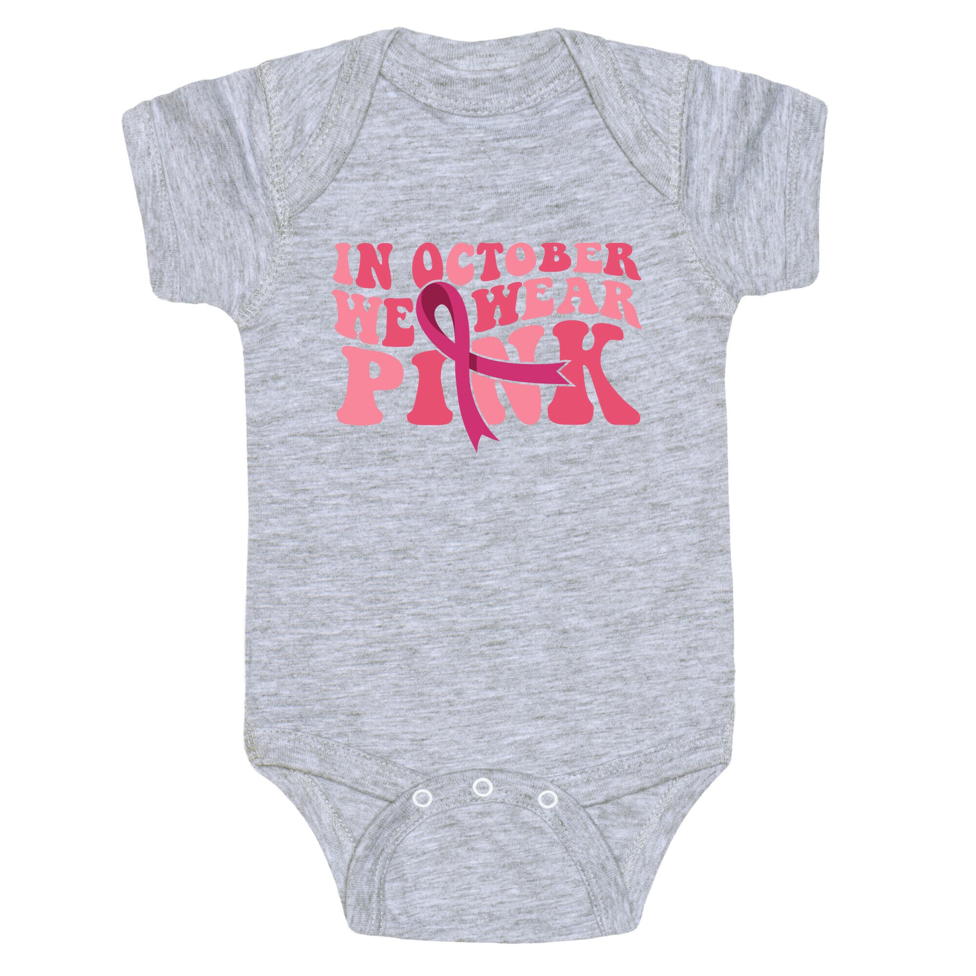 Pink Ribbon Breast Cancer Awareness Baby One-Piece