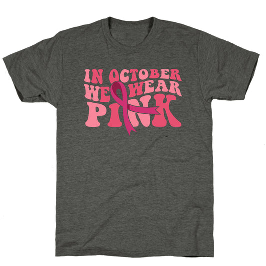 Pink Ribbon Breast Cancer Awareness Unisex Triblend Tee