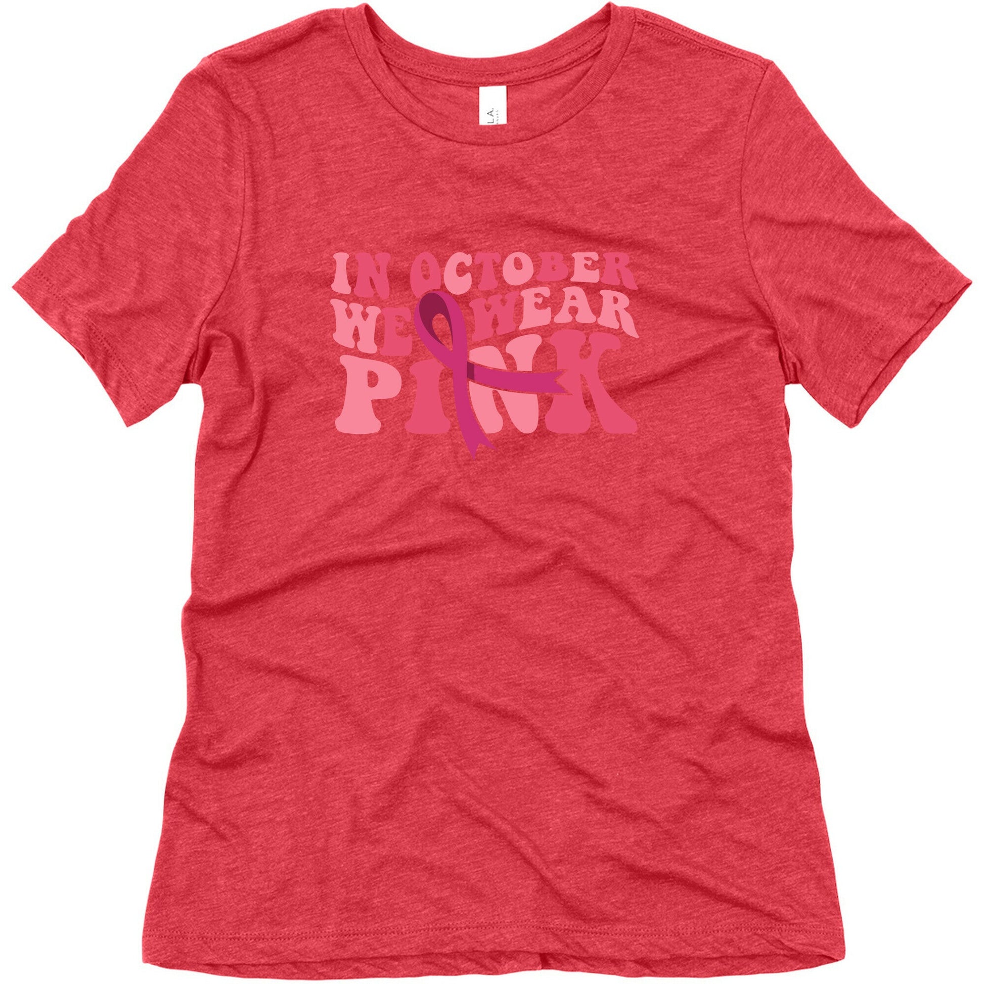 Pink Ribbon Breast Cancer Awareness Womens Triblend Tee