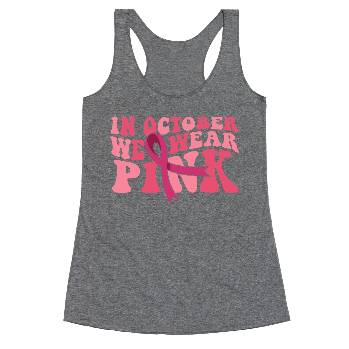 Pink Ribbon Breast Cancer Awareness Racerback Tank