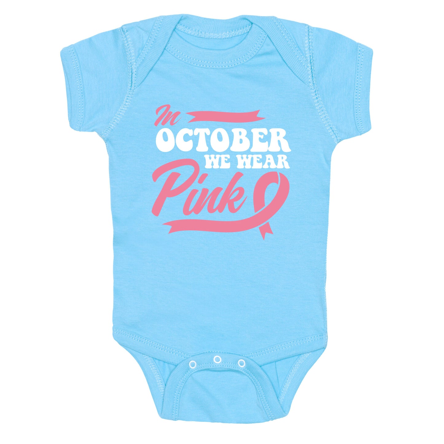 October Pink Breast Cancer Awareness Baby One-Piece