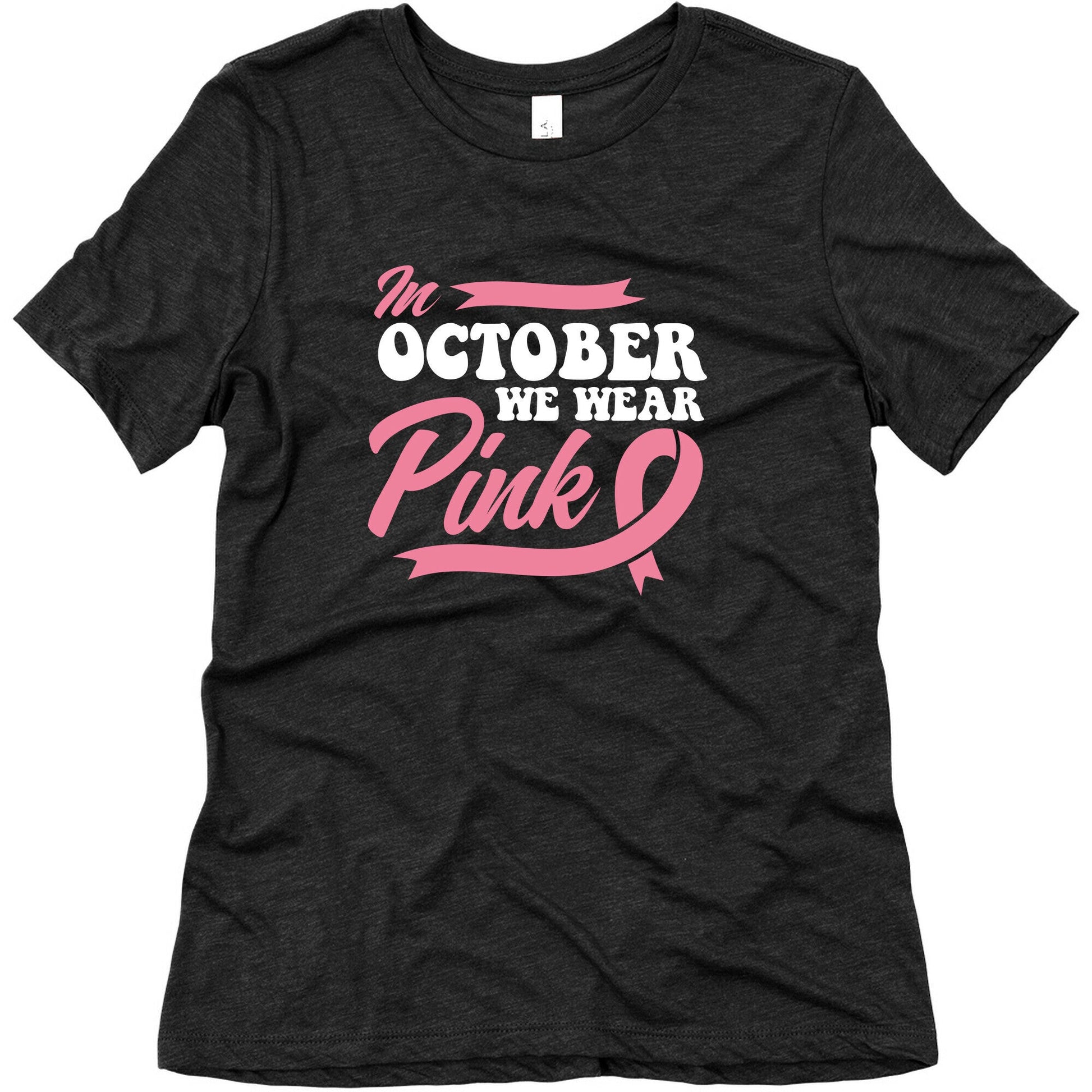 October Pink Breast Cancer Awareness Womens Triblend Tee