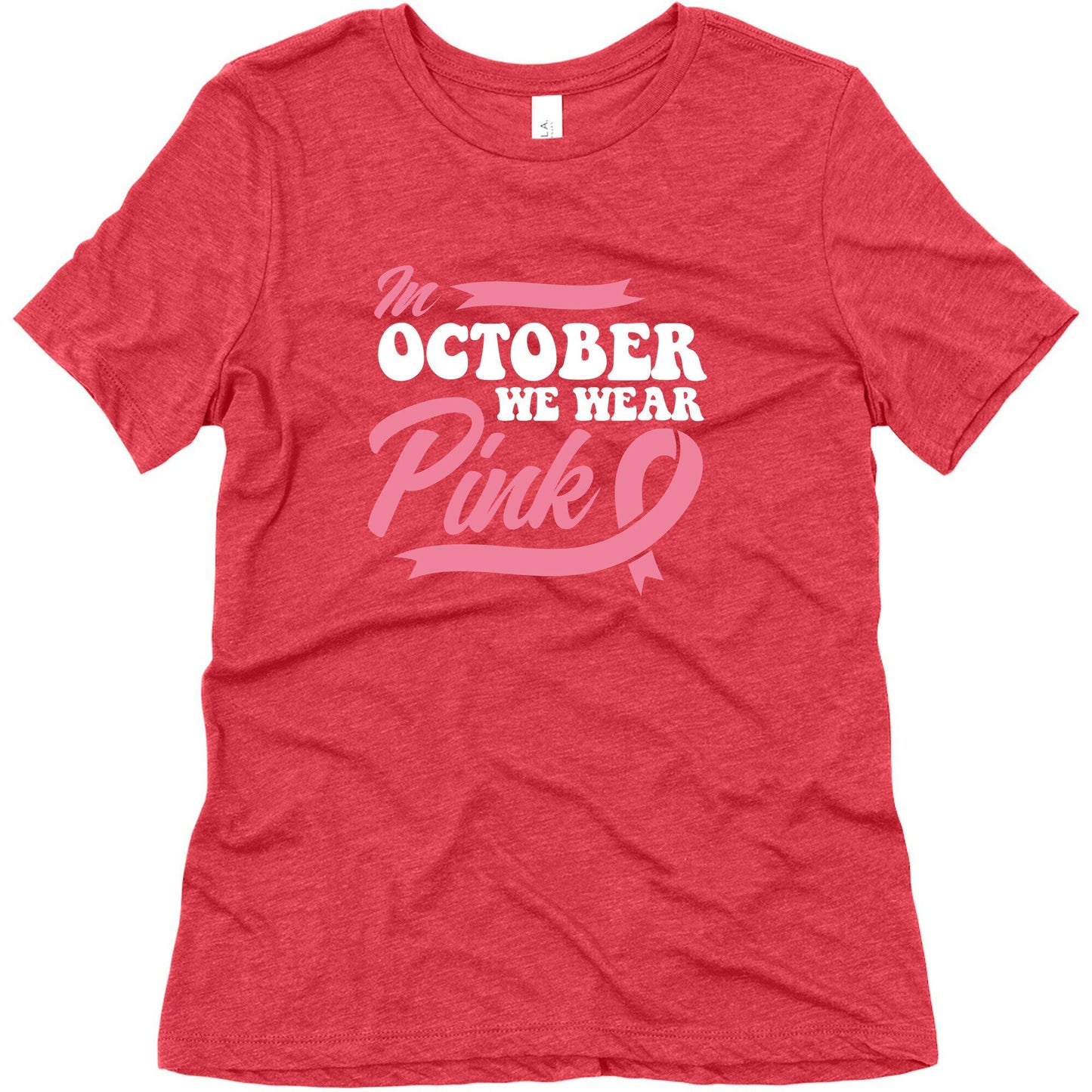 October Pink Breast Cancer Awareness Womens Triblend Tee