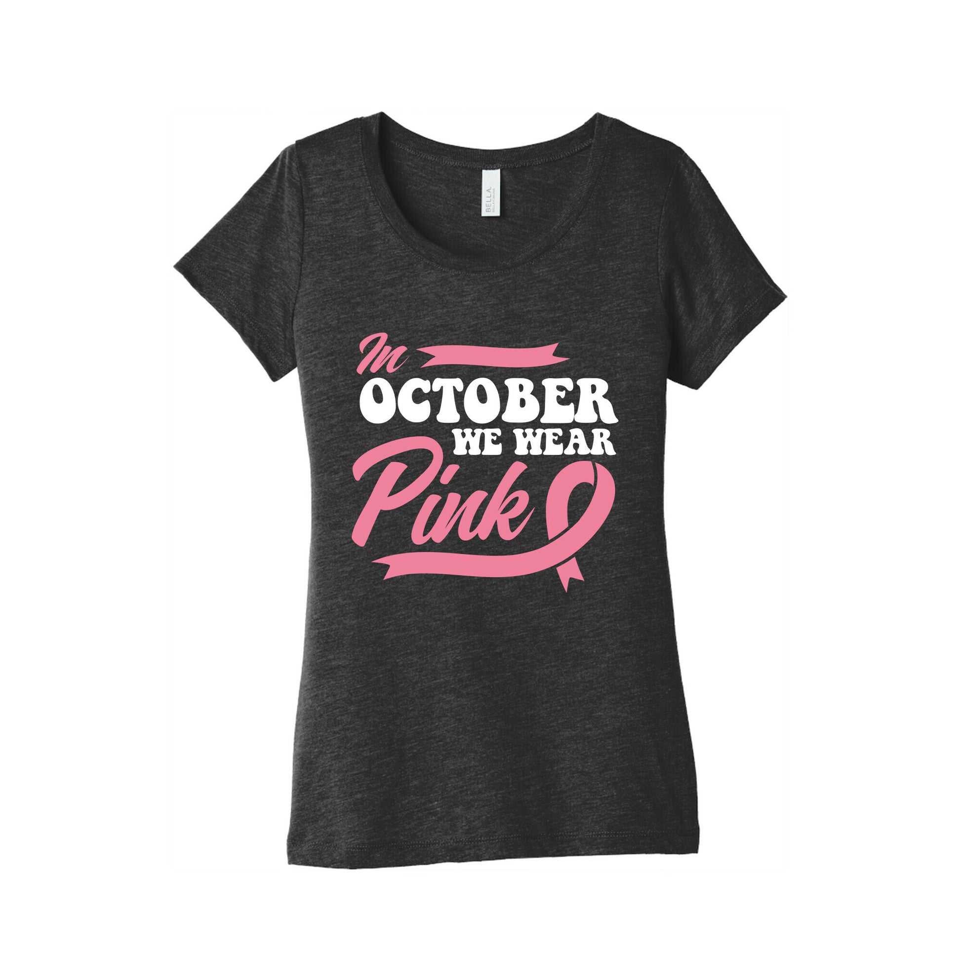 October Pink Breast Cancer Awareness Womens Triblend Tee