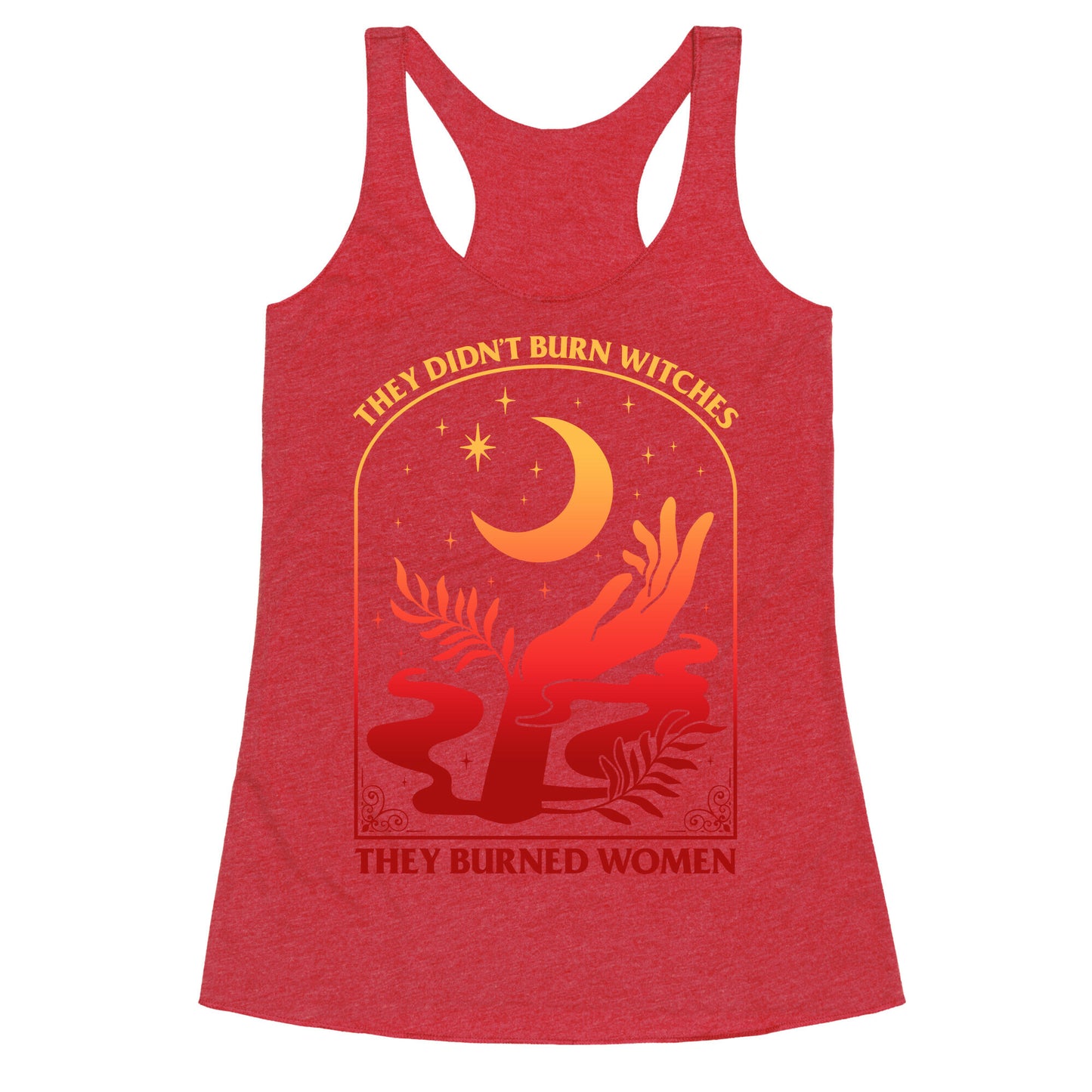 They Didnt Burn Witches They Burned Women Racerback Tank