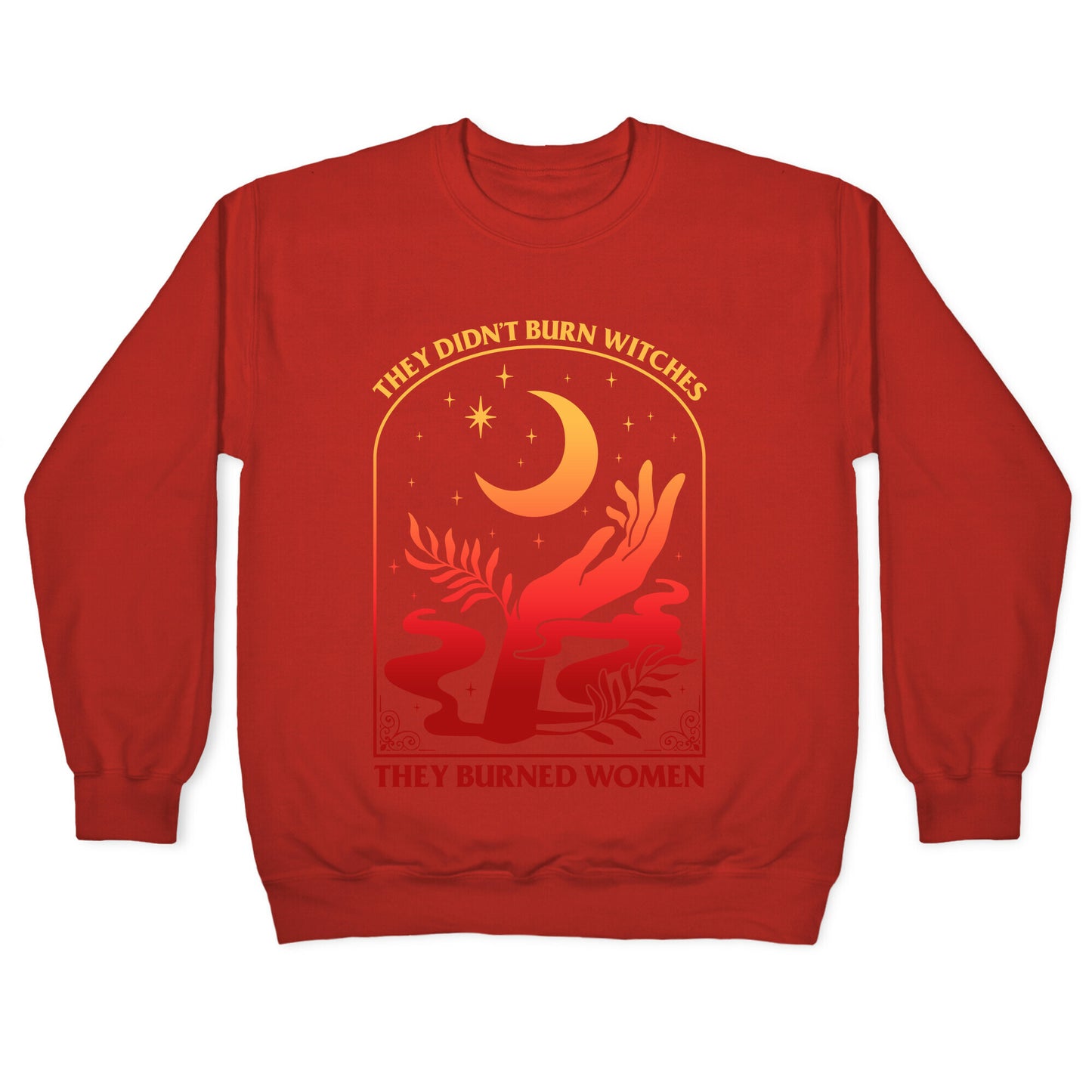 They Didnt Burn Witches They Burned Women Crewneck Sweatshirt