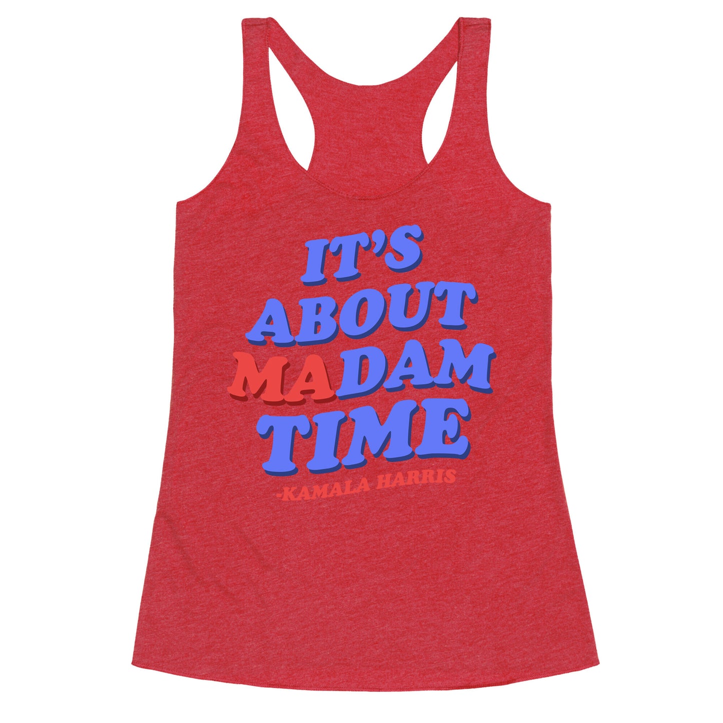 Its About Madam Time Harris Racerback Tank