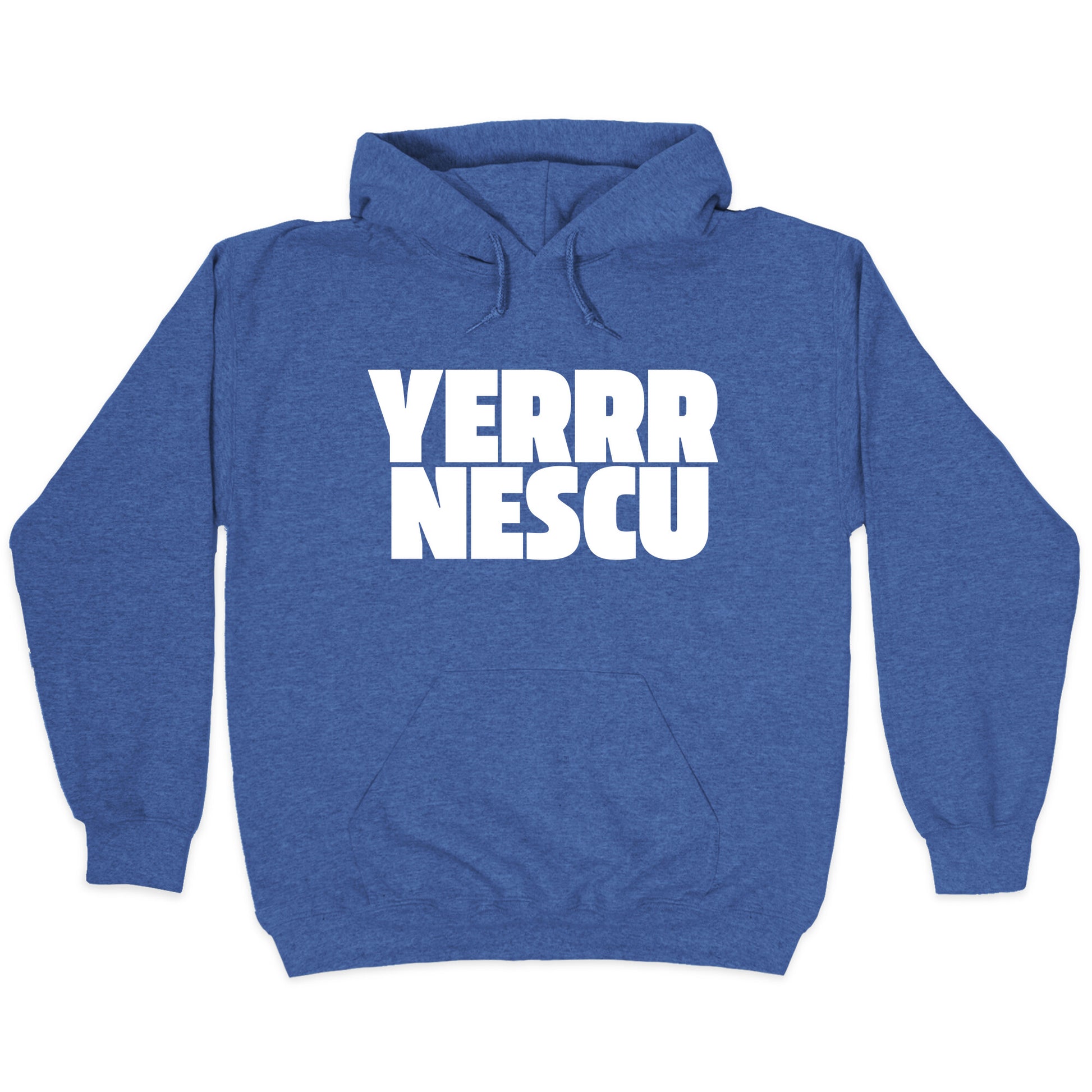 Yerrr Nescu White Text Hoodie