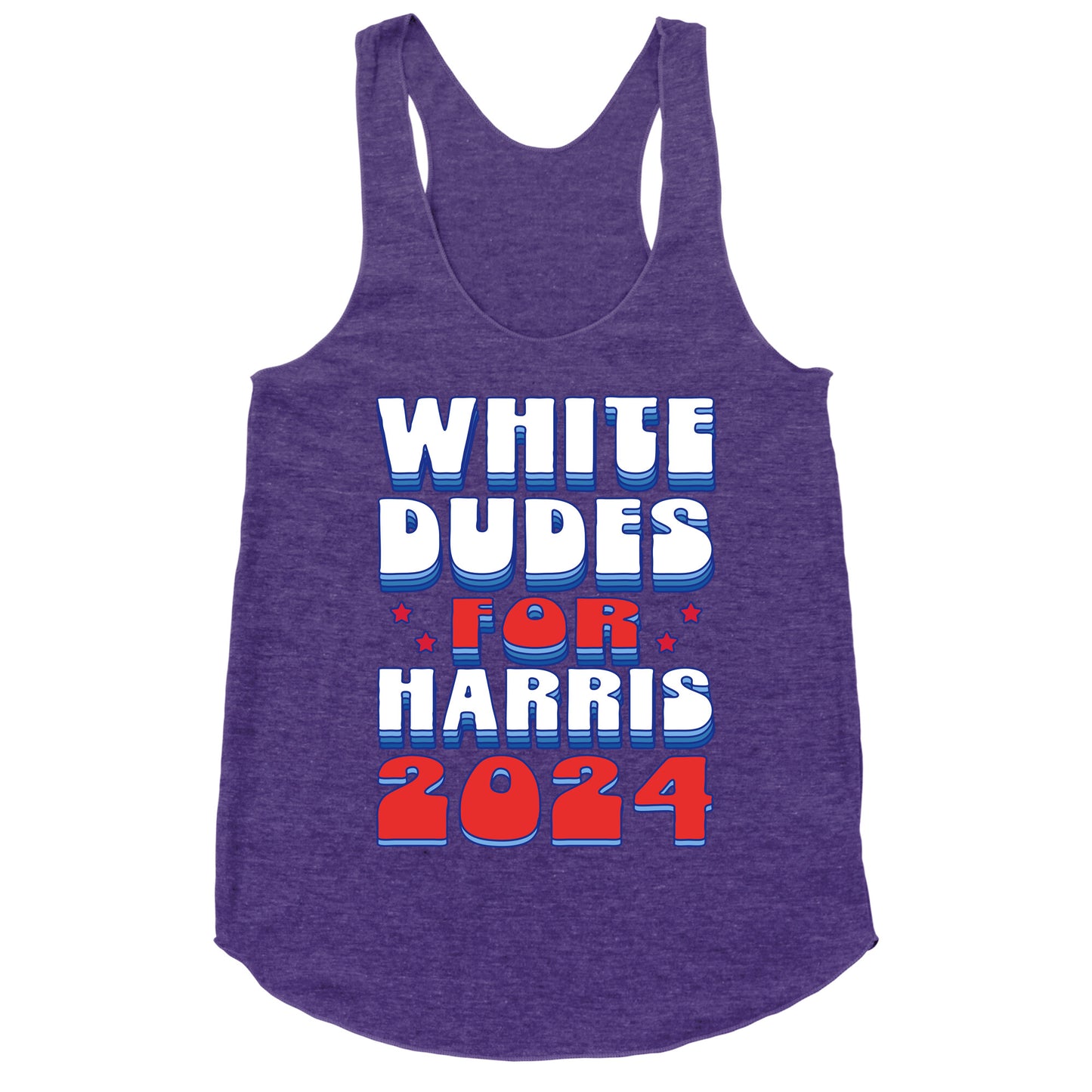 White Dudes for Harris Racerback Tank