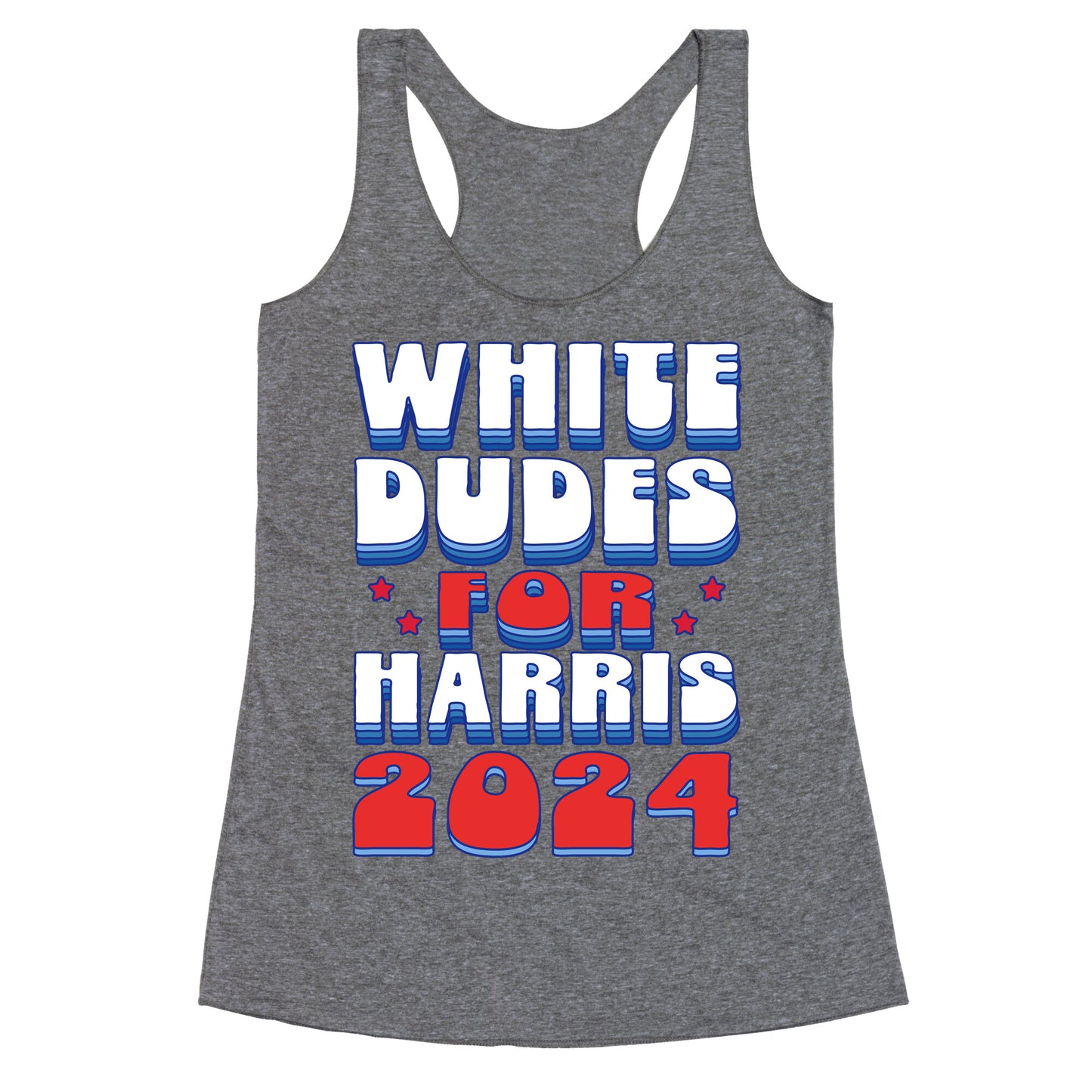 White Dudes for Harris Racerback Tank
