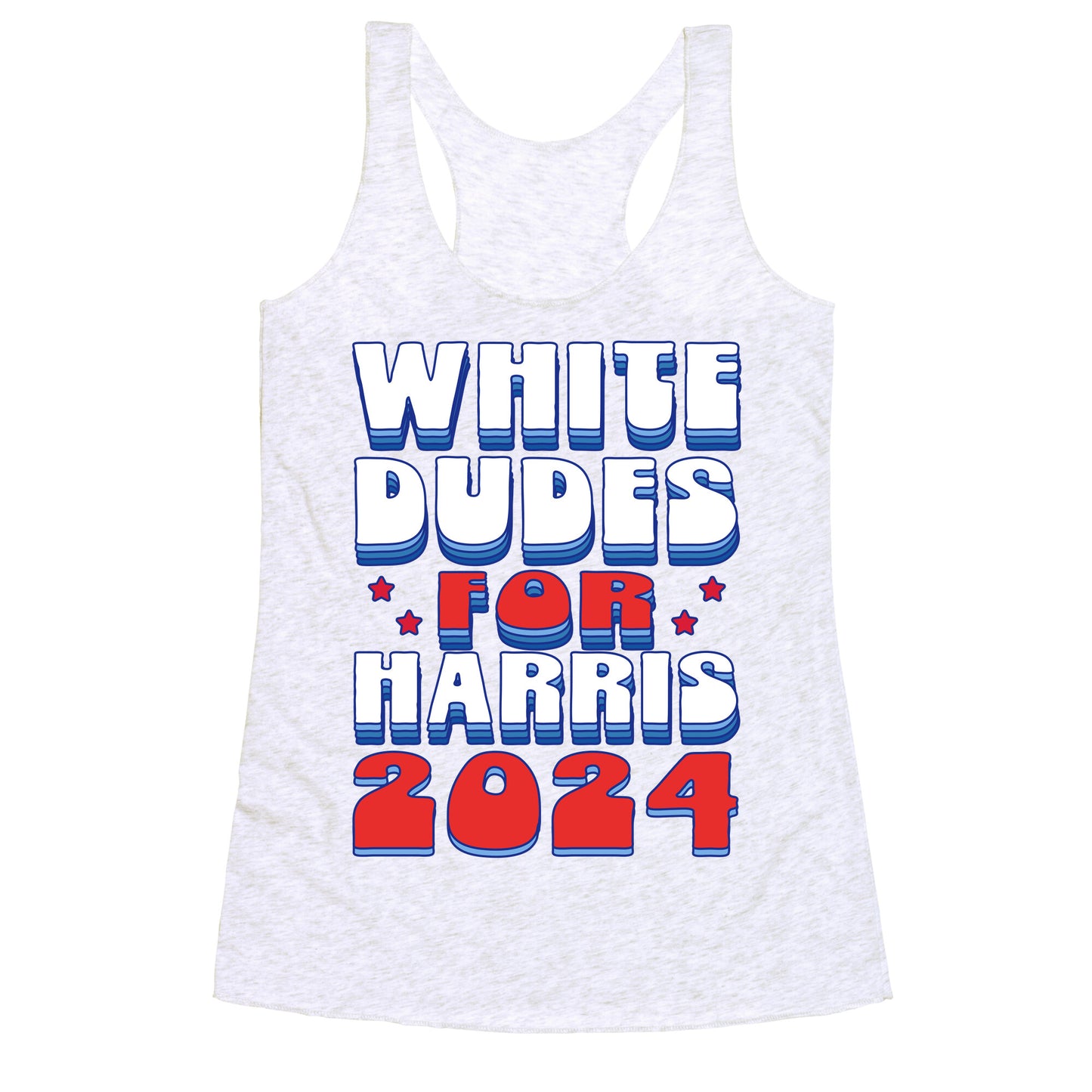 White Dudes for Harris Racerback Tank